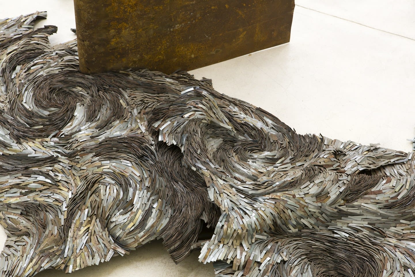 Sakshi Gupta | No Title (From the Series, 'I Marvel at Your Forgetfulness), 2017 | Metal scrap, magnet, Dimensions variable | Detail