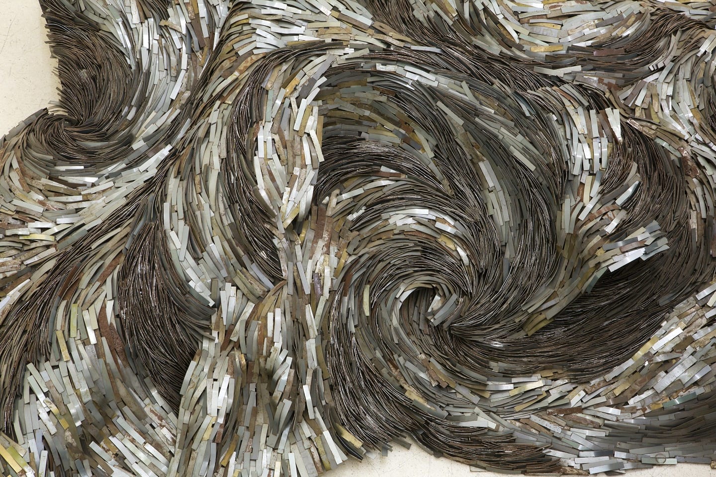 Sakshi Gupta | No Title (From the Series, 'I Marvel at Your Forgetfulness), 2017 | Metal scrap, magnet, Dimensions variable | Detail