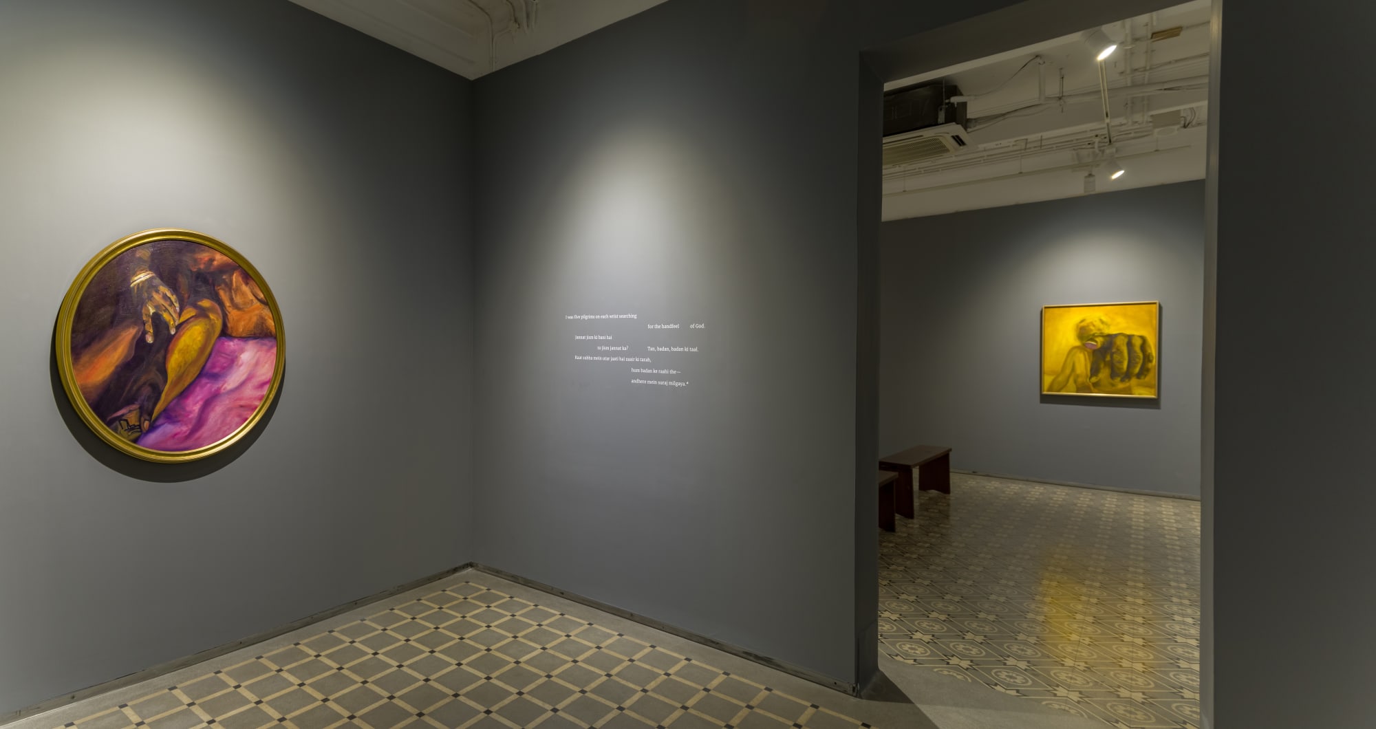 Bhasha Chakrabarti | Skin to Skin, Experimenter - Ballygunge Place, install view, 2023.