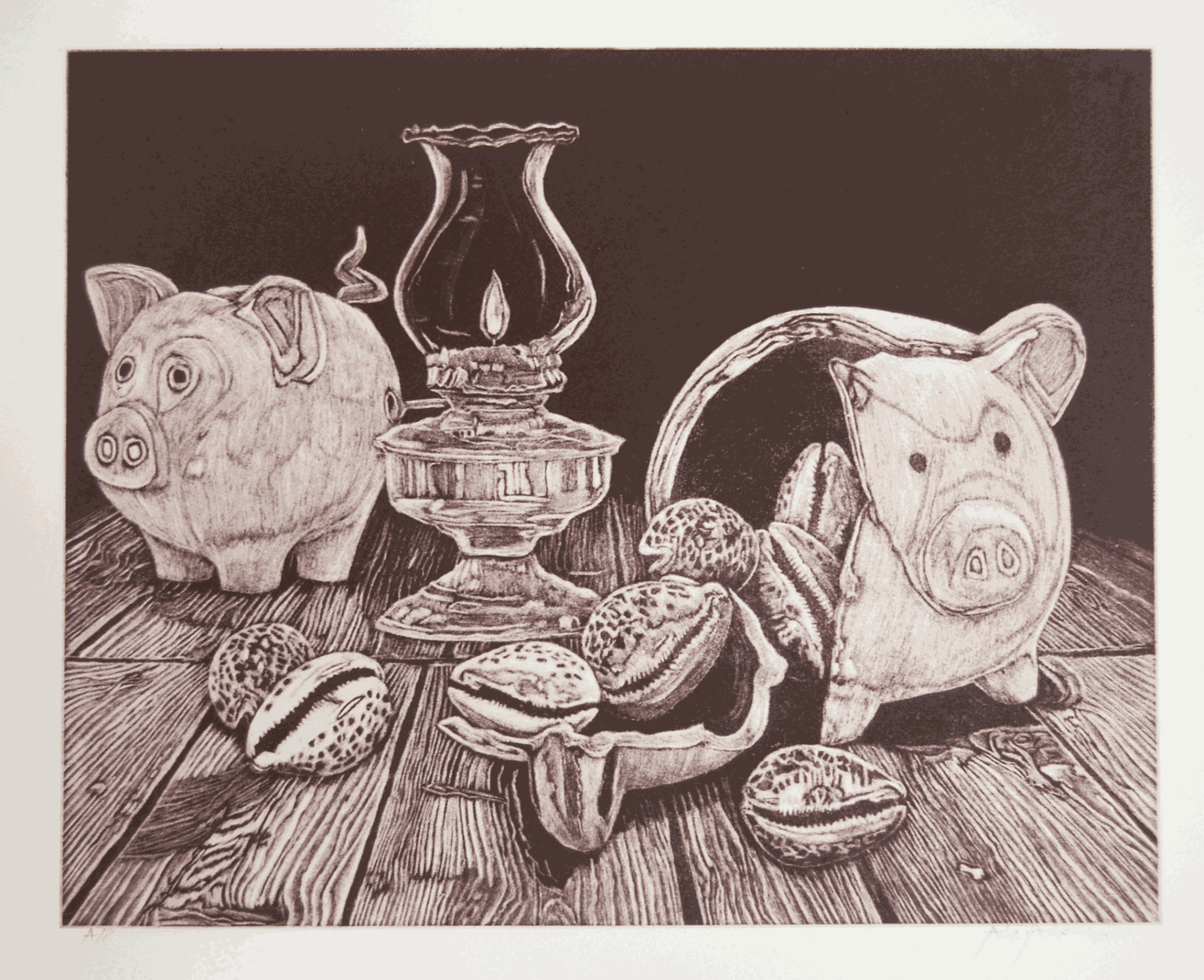 Embankment, Mezzotint, 2024