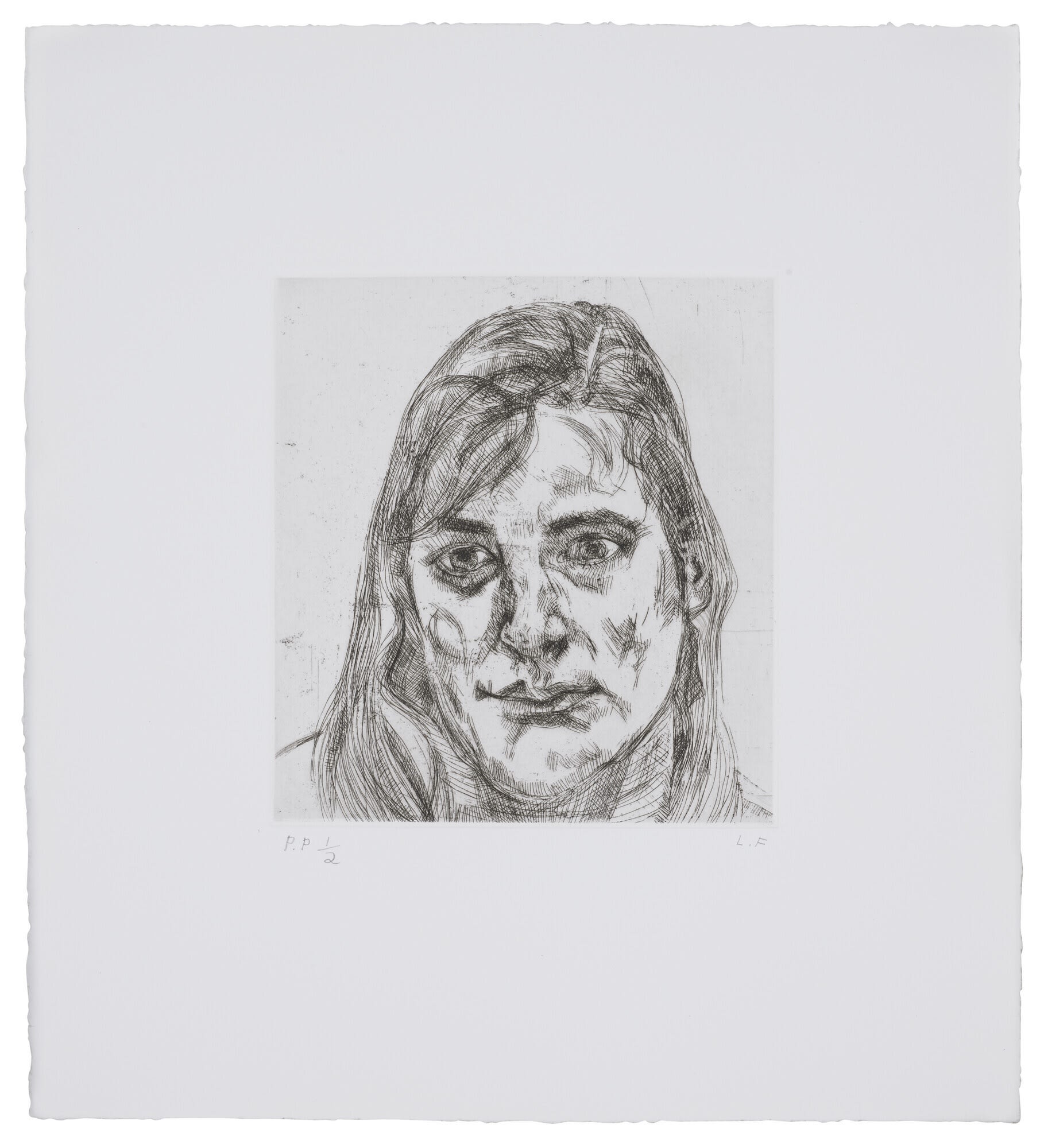 Lucian Freud, O.M., C.H., Esther, 1991. Etching. Courtesy of Jerwood Collection © Lucian Freud Archive / Bridgeman Images