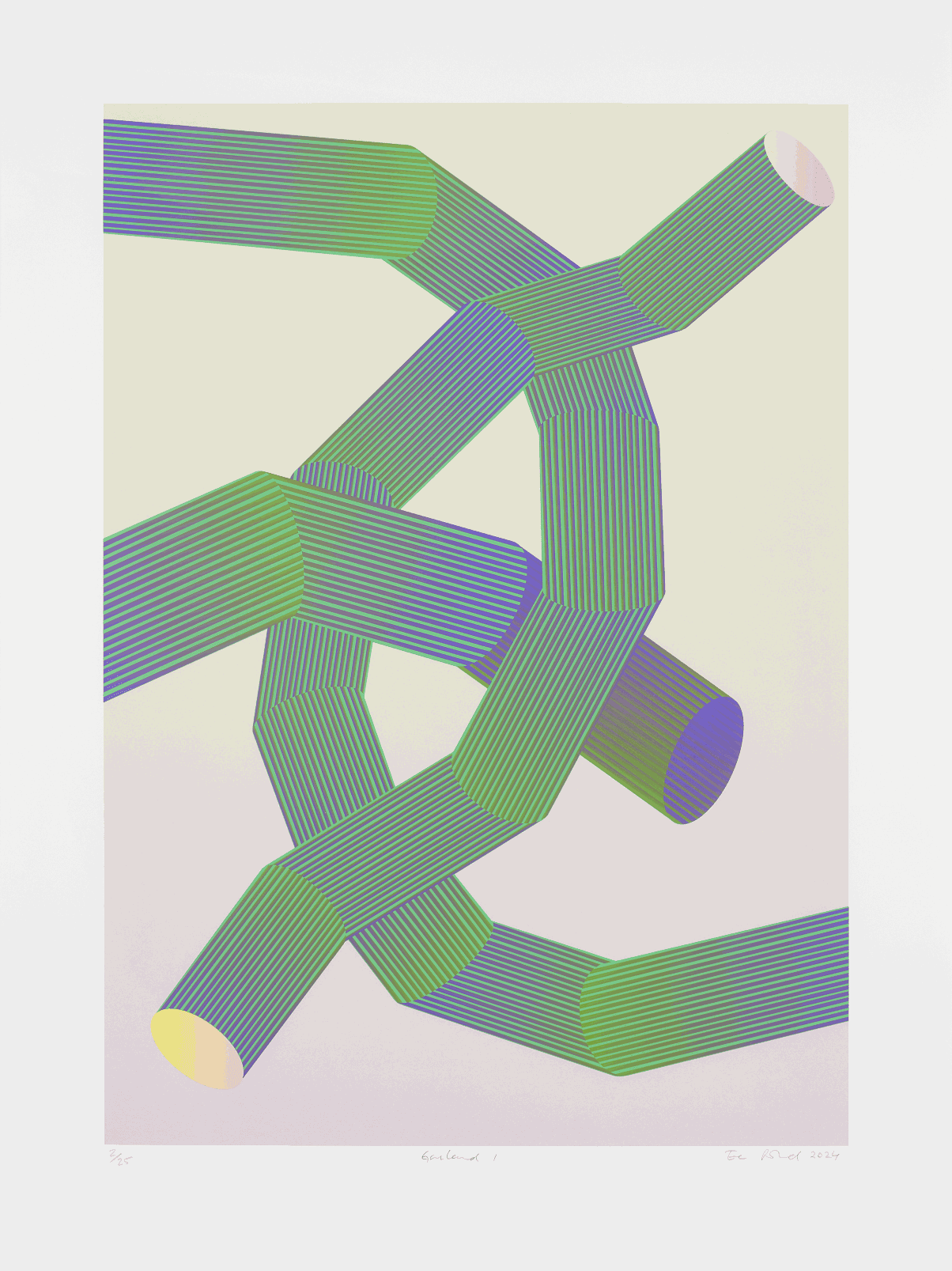 Eva Rothschild RA, Garland 1, 2024. Screenprint. Courtesy of Jerwood Collection © Courtesy of artist and Cristea Roberts Gallery, London.