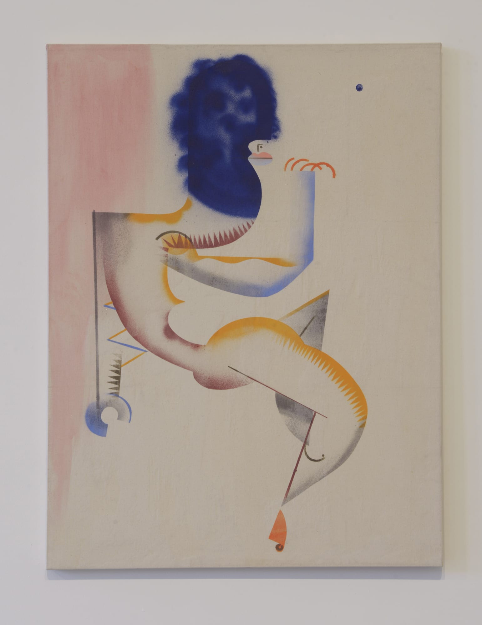 Blue Moon, 2023, Spraypaint and Rabbit-Skin Glue on Canvas