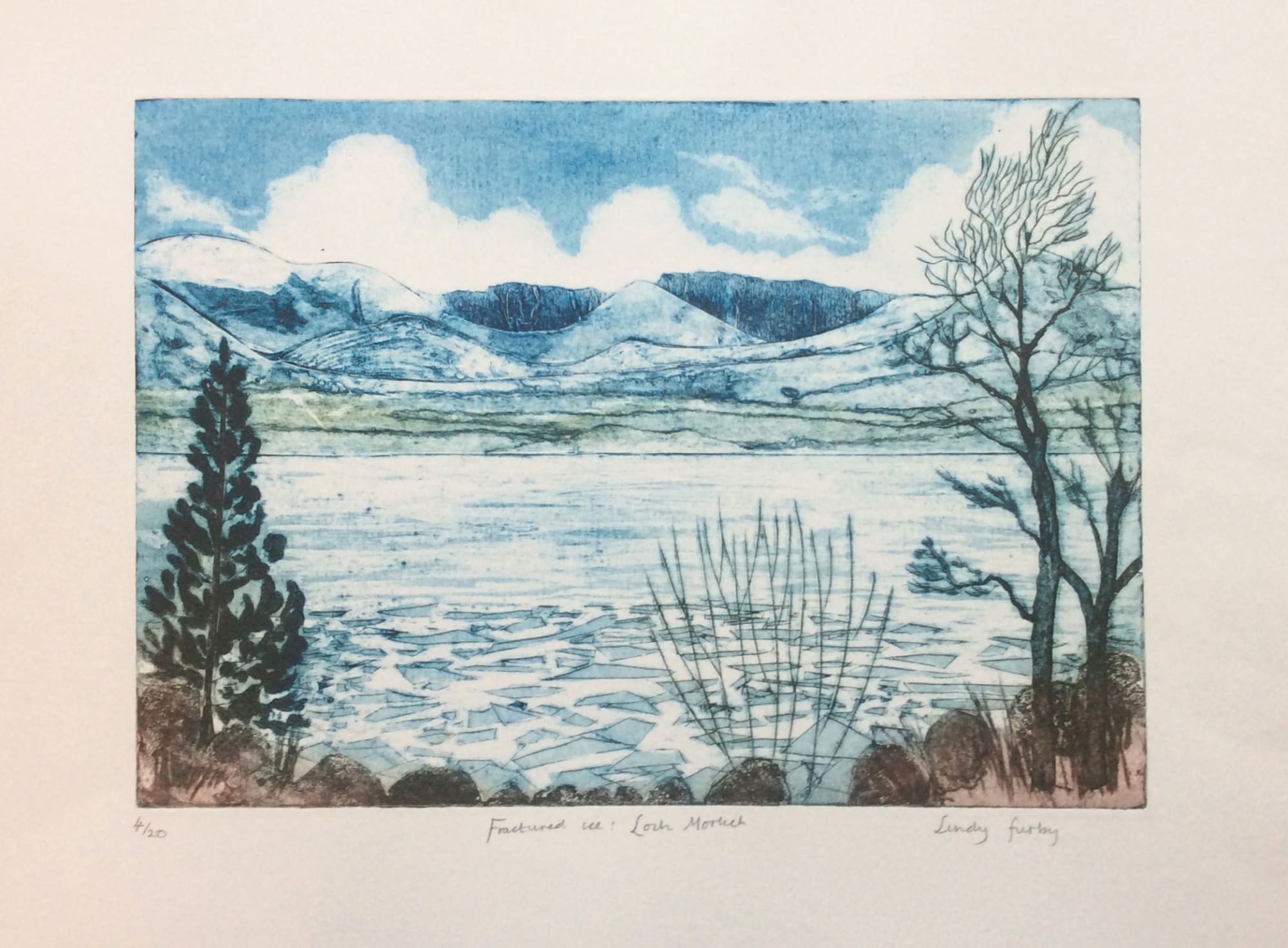 Lindy Furby, Fractured Ice: Loch Morlich, 2019