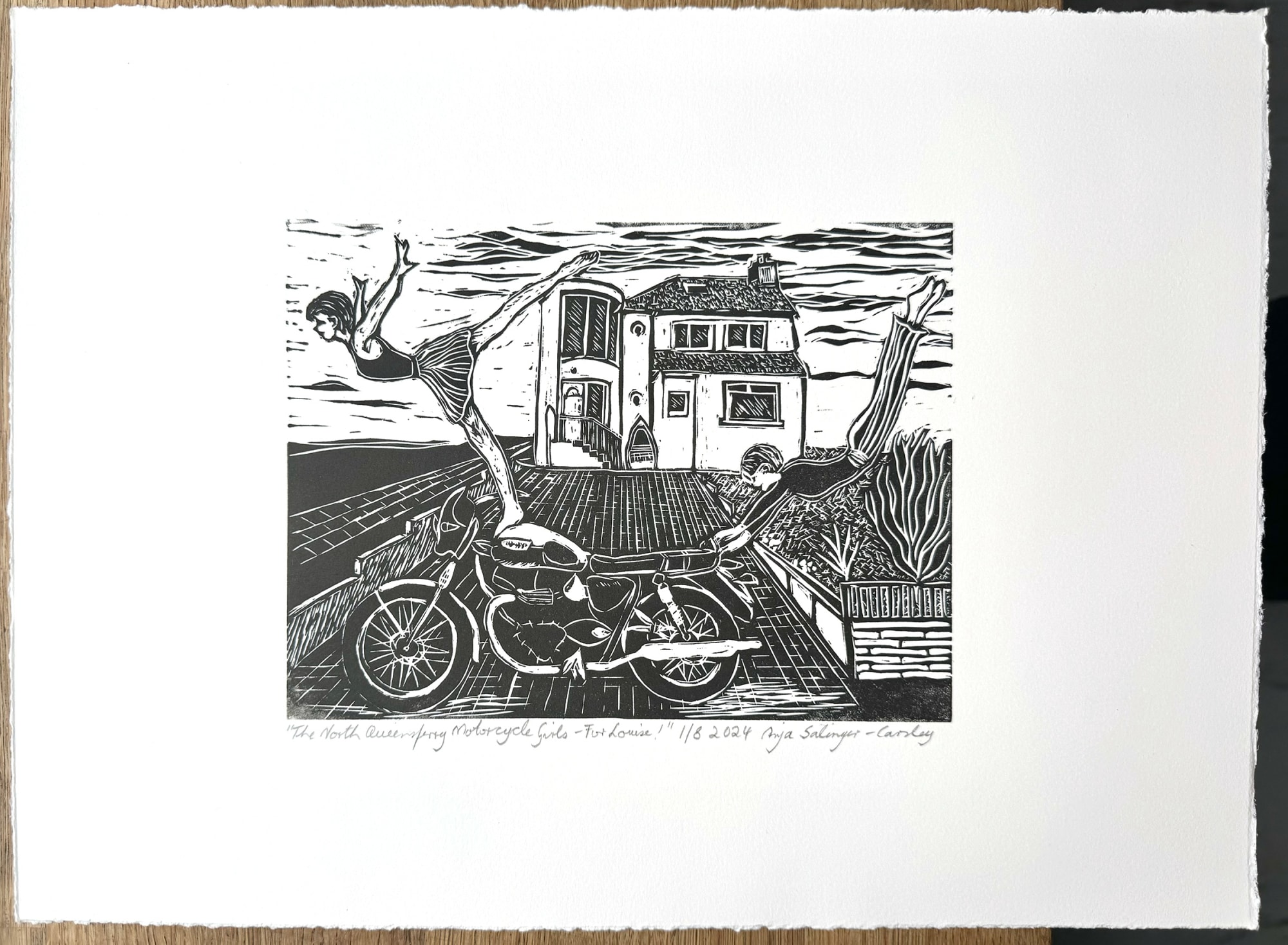 Anja Salinger-Carsley, The North Queensferry Motorcycle Girls- For Louise!, 2024