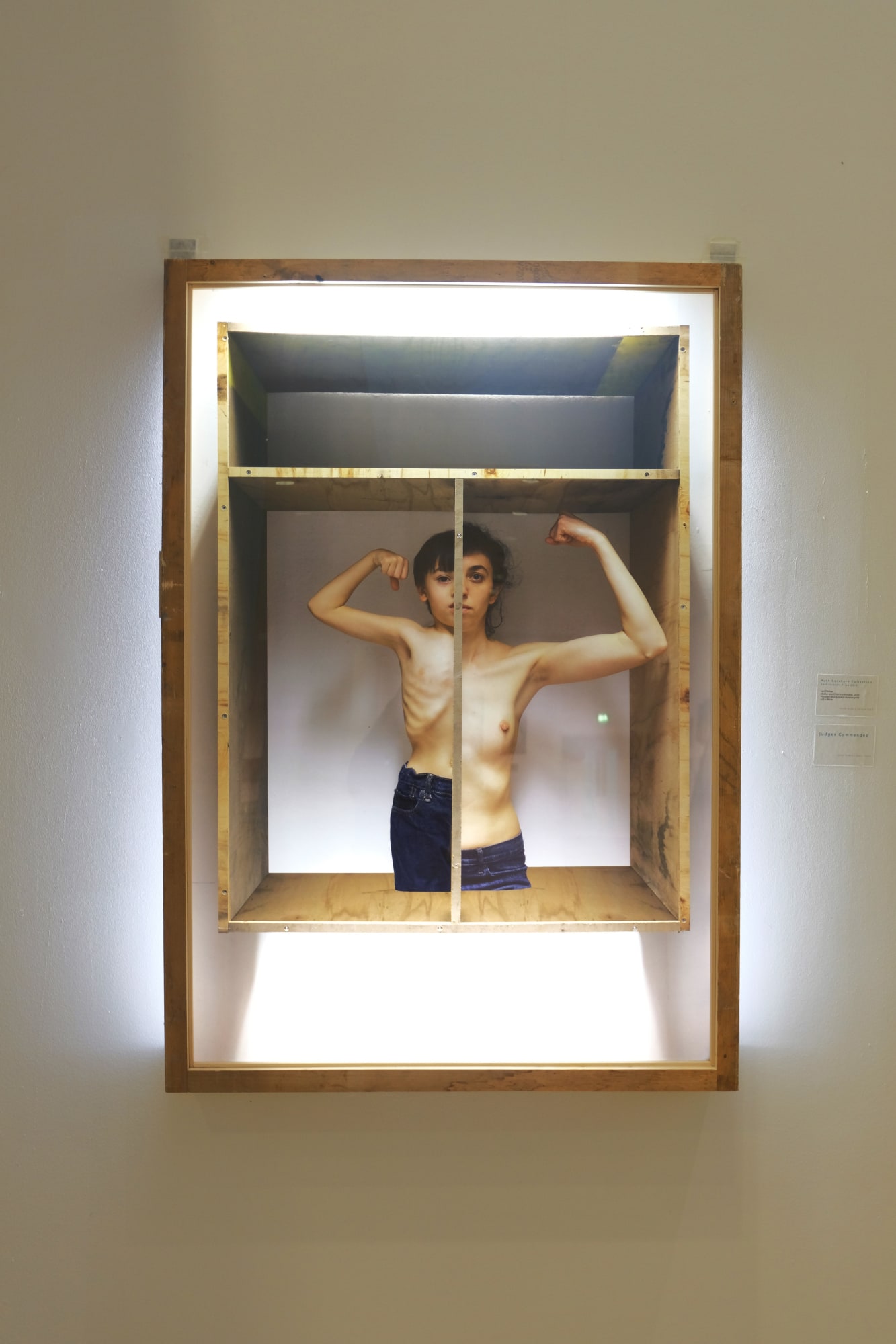 Leni Dothan Mother and Child in a Window, 2015 Wooden structure and duratran print 126 x 86cm