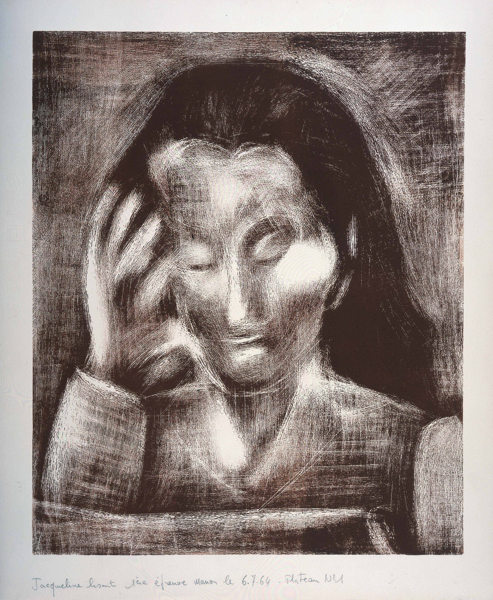 Pablo Picasso, Jacqueline Lisant (2 of 5), 1962