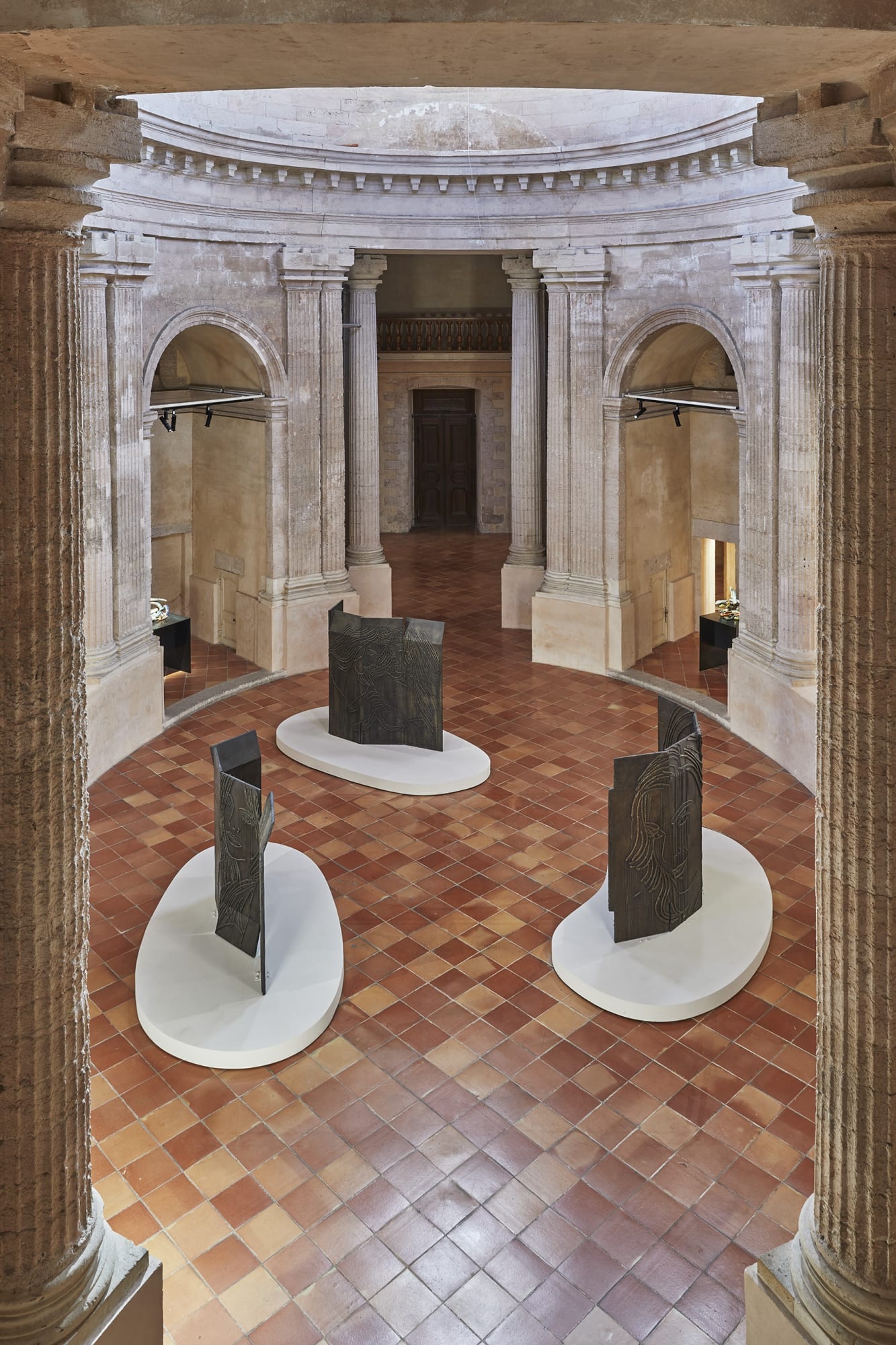 Installation view of 'Ghada Amer' at the chapel of the Centre de la Vieille Charité. Image courtesy of the artist and Tina Kim Gallery. Photo by Jeanchristophe Lett.