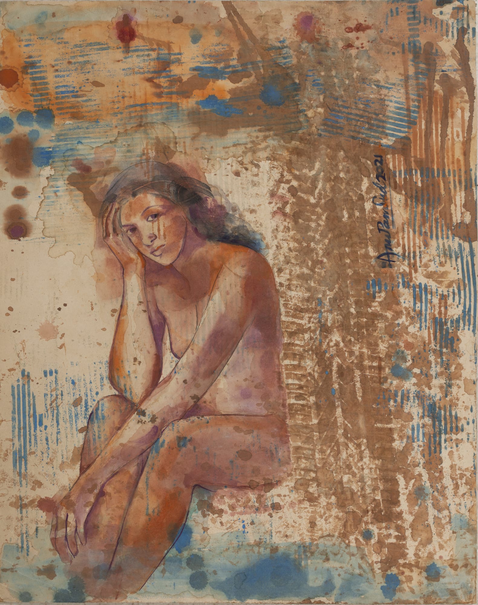 Anupam Sud Untitled Watercolour on paper 28 x 22 inches 2021