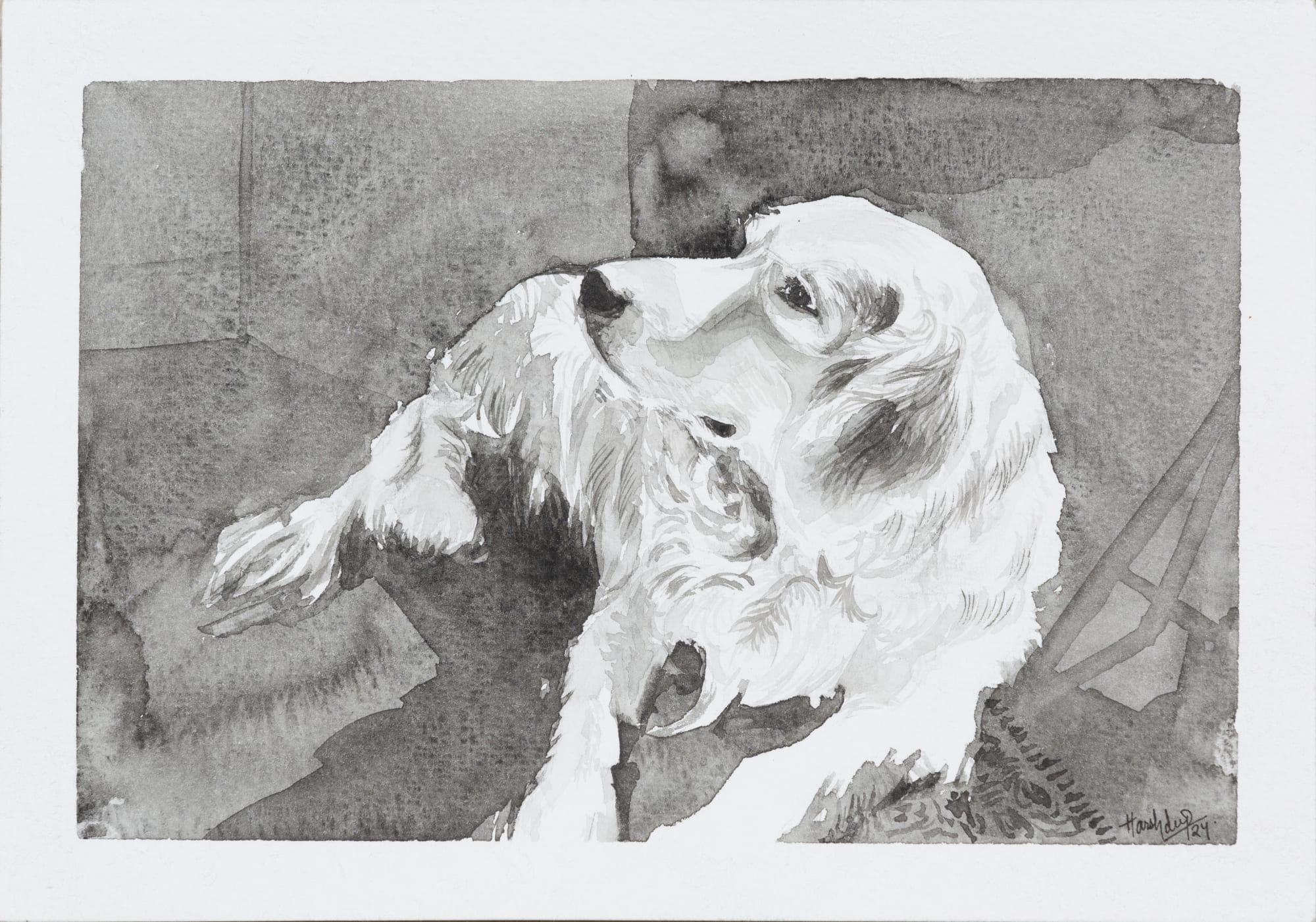 Harshdeep Kaur Casper Ink on paper 6 x 8.5 inches 2024