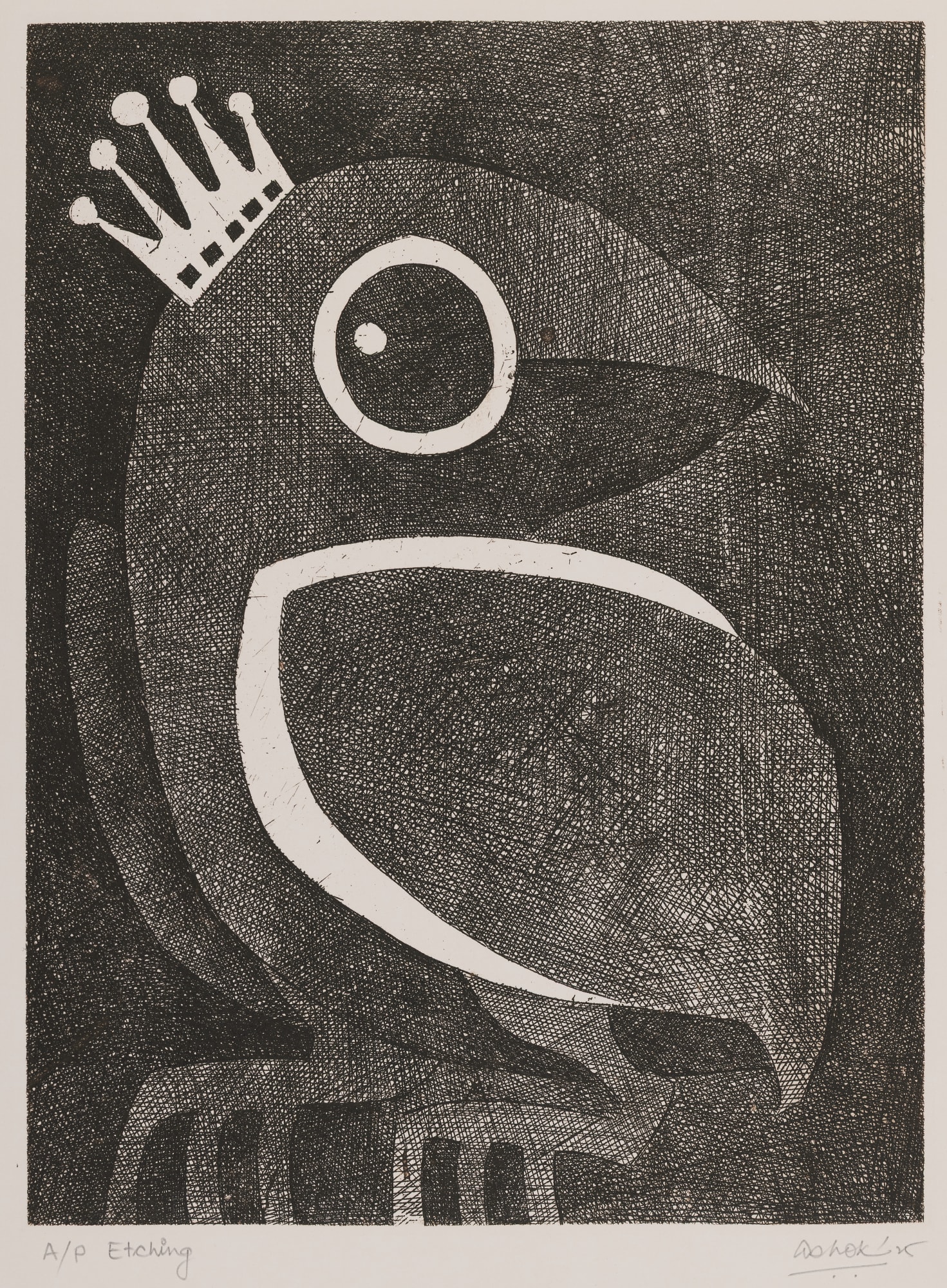 Ashok Bhowmick Untitled Etching 10 x 13 inches Ed:A/P 2025