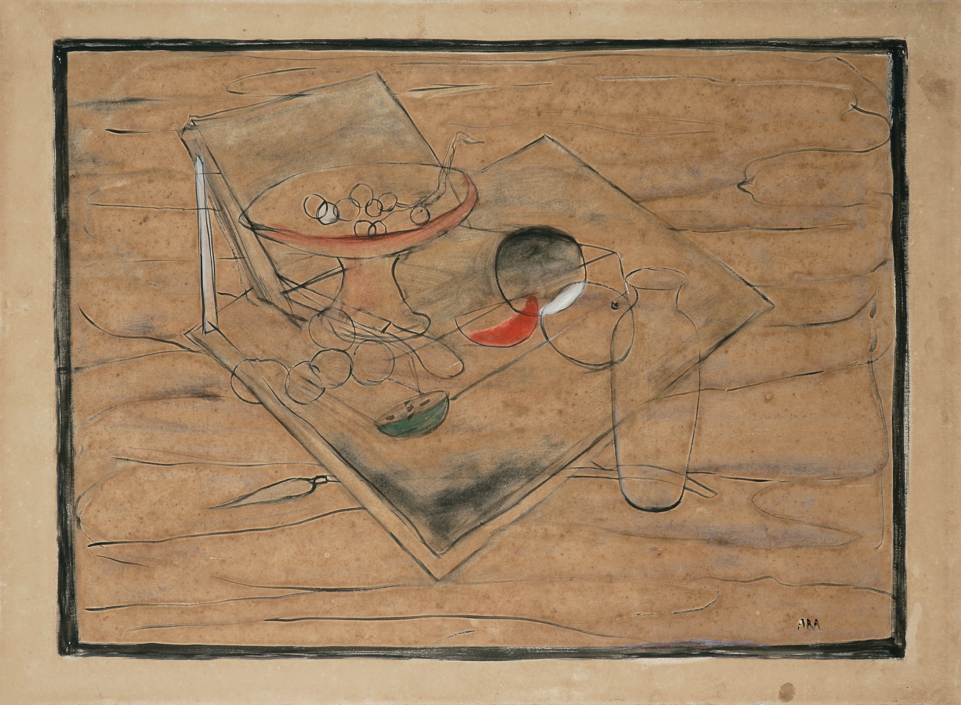 K.H. Ara Mirror Mixed media on paper 22 x 29.5 inches 1951