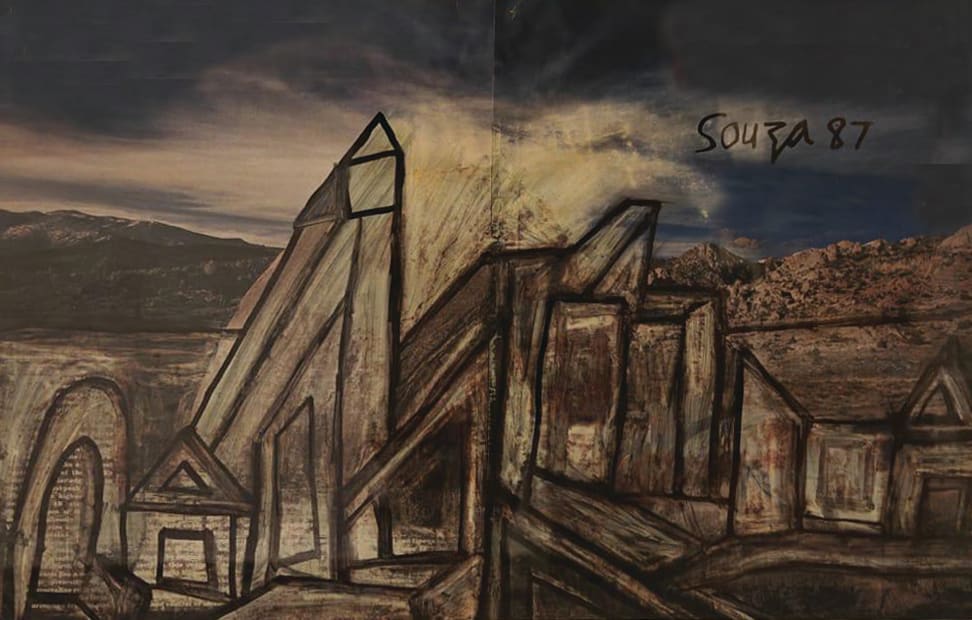 Francis Newton Souza Untitled Chemical alteration on paper 12 x 19 inches 1987