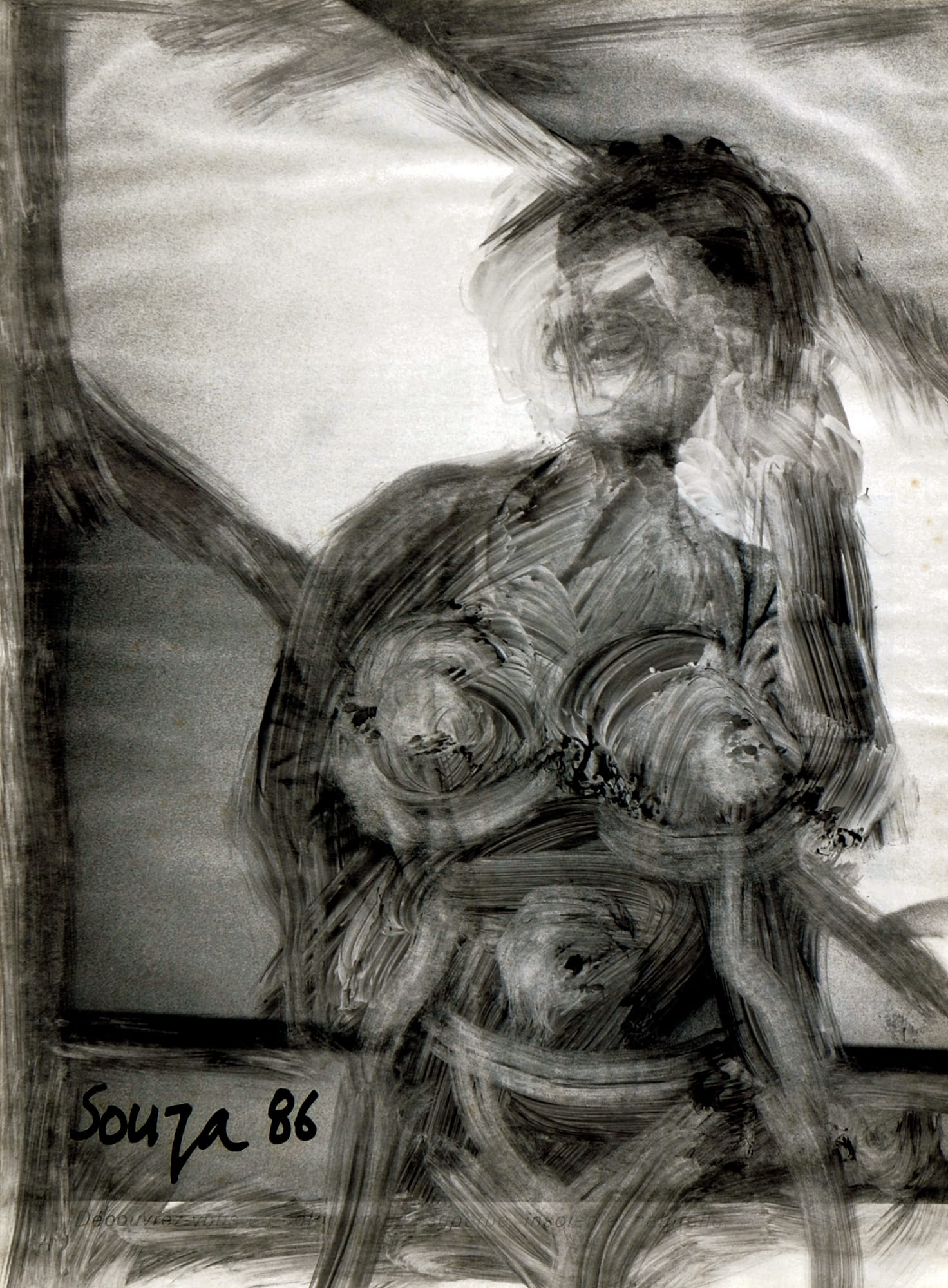 Francis Newton Souza Untitled Chemical alteration 14.5 x 10.5 inches 1986