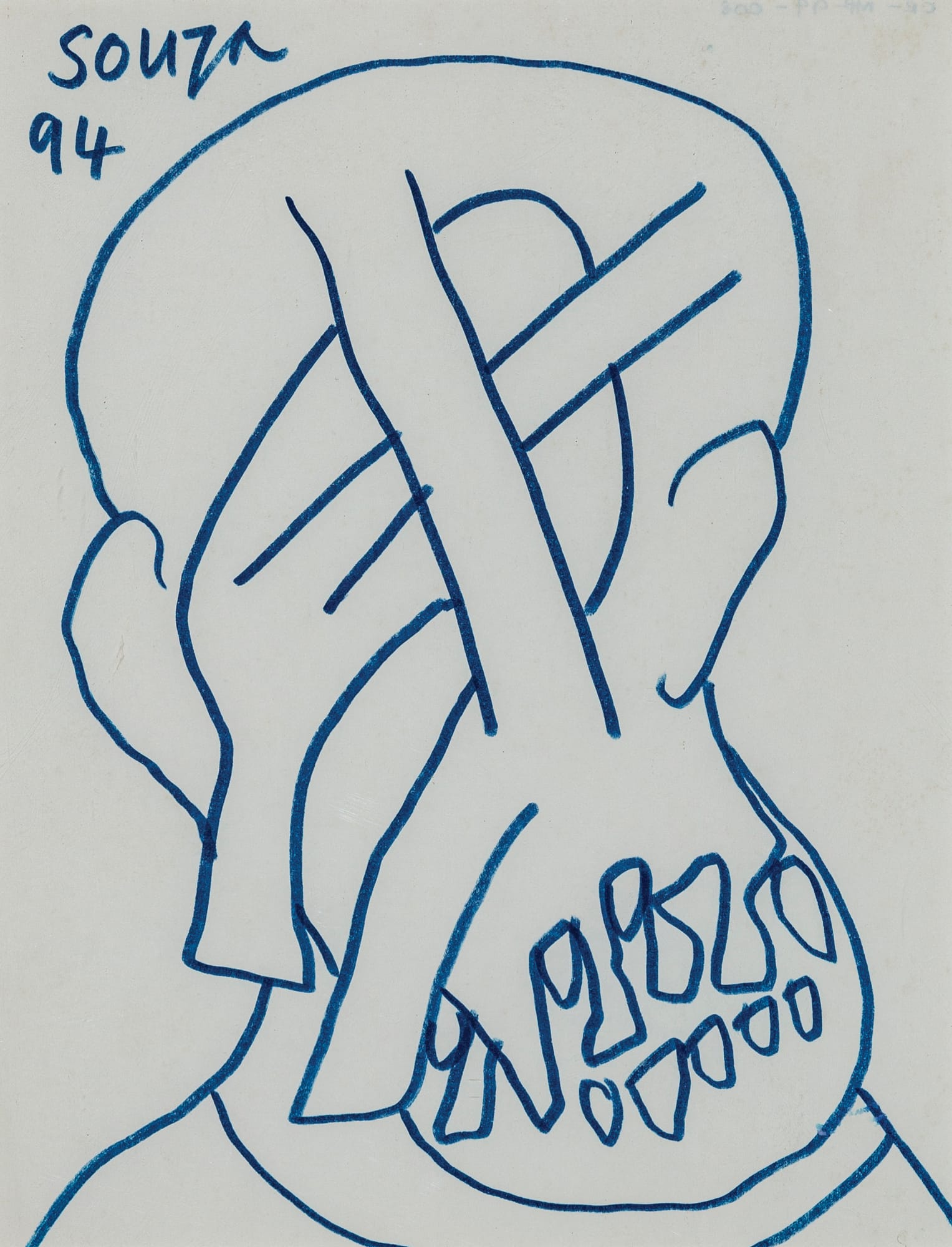 Francis Newton Souza Untitled Marker pen on paper 11 x 8.5 inches 1994