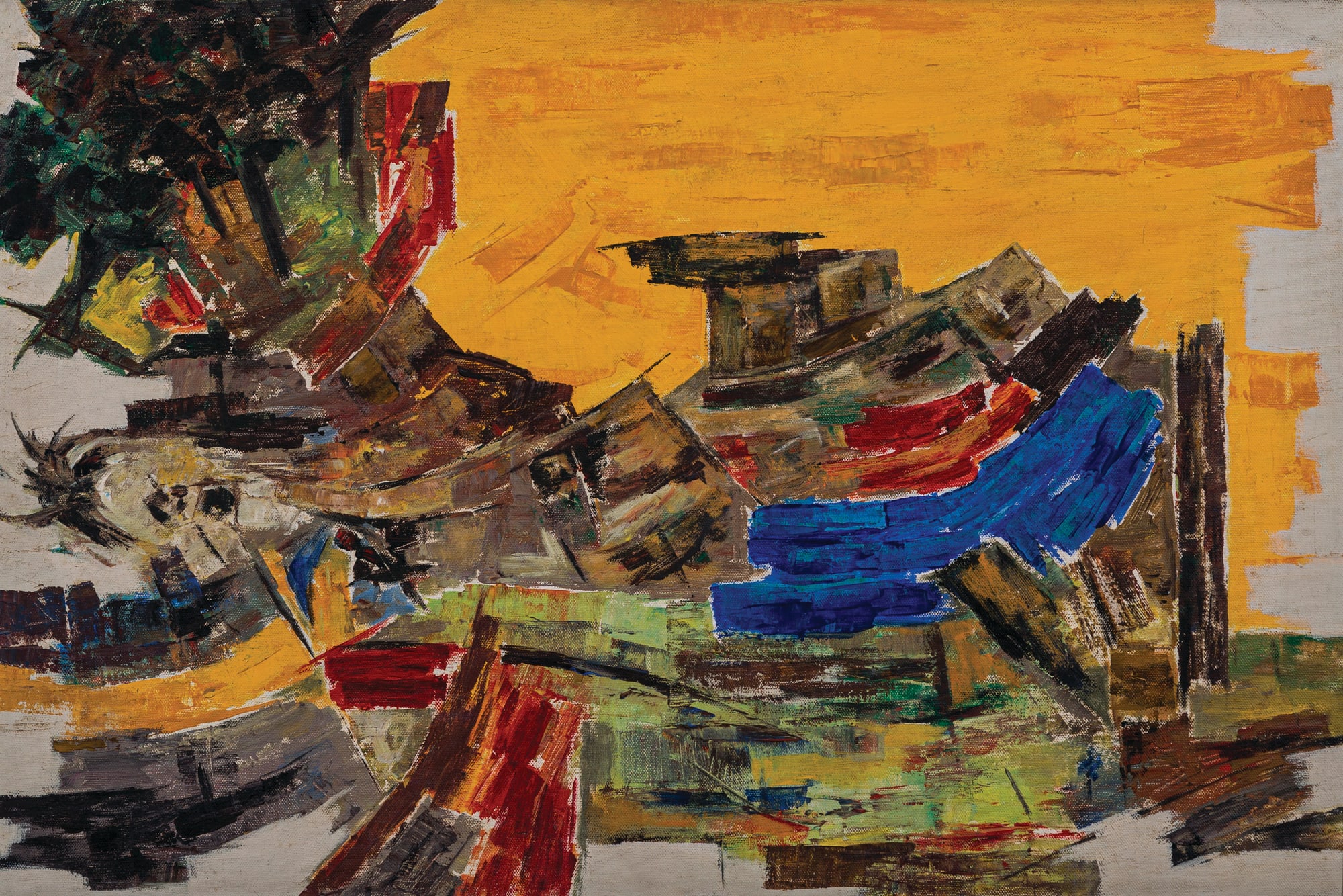 Ram Kumar Untitled Oil on canvas 20 x 30 inches 1996