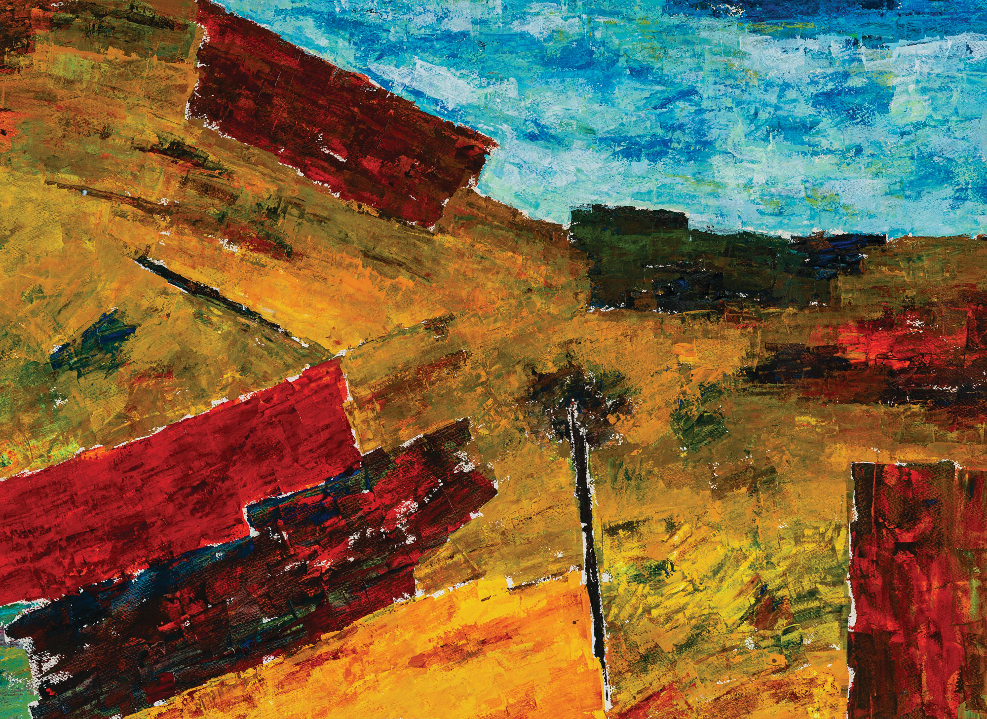 Ram Kumar Untitled Acrylic on paper 21.5 x 29 inches 2007