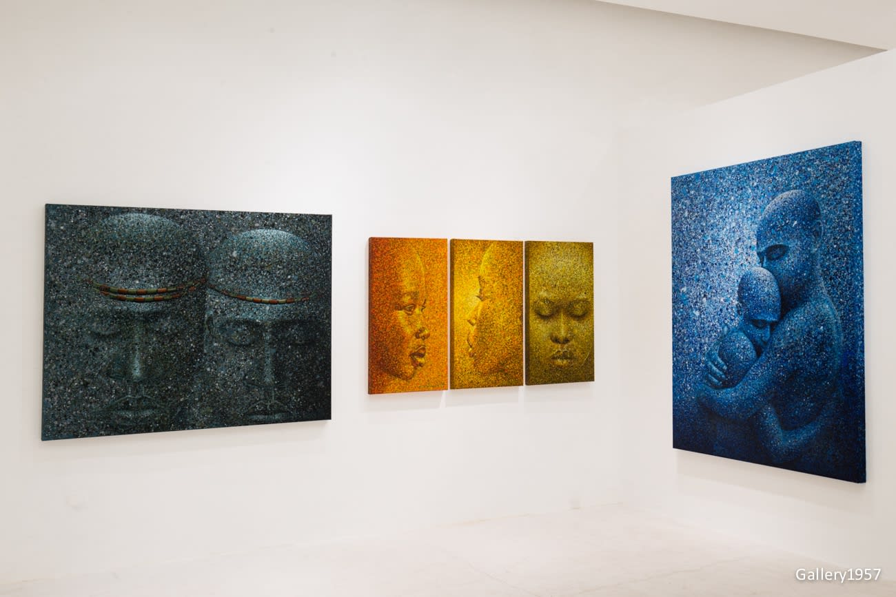 Chidi Kwubiri, motionEmotion, installation view, 2018. Courtesy Gallery 1957, Accra. Photo Nii Odzenma