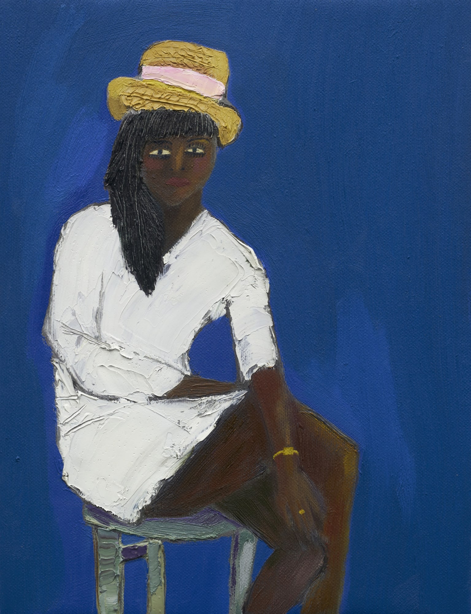 Drum cover shoot (After Barnor), 2022 Oil on canvas 31 x 23 cm / 12 1/4 x 9 1/8 in