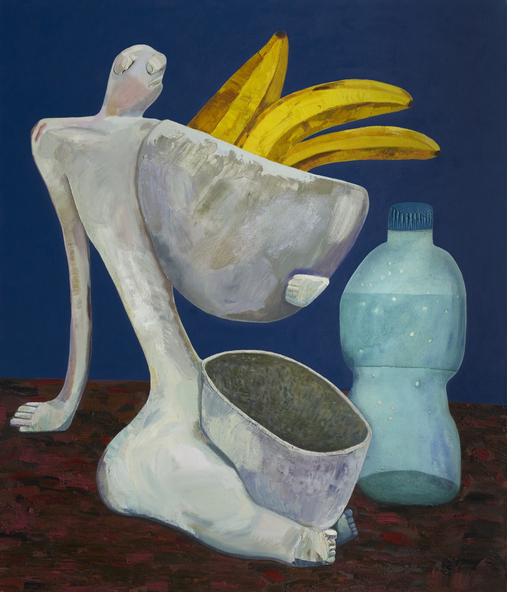 Carrol Boyes and Sparkling Water, 2022 Oil on canvas 140 x 120 cm / 55 1/8 x 47 1/4 in