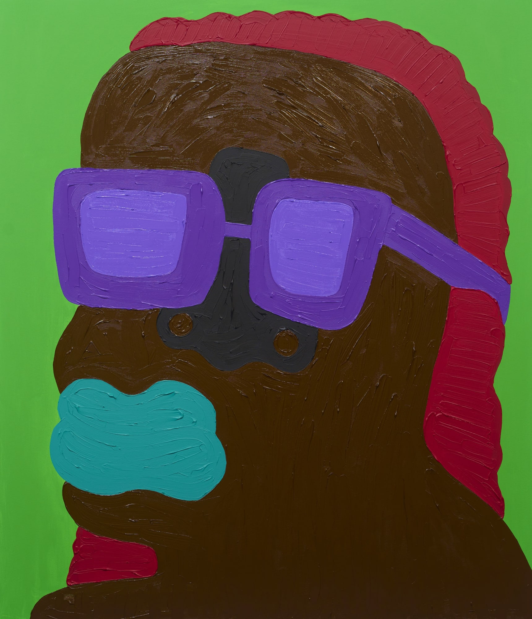 Isshaq Ismail Can't Feel My Face 3, 2022 Acrylic on canvas, 177.8 x 152.4 cm / 70 x 60 in