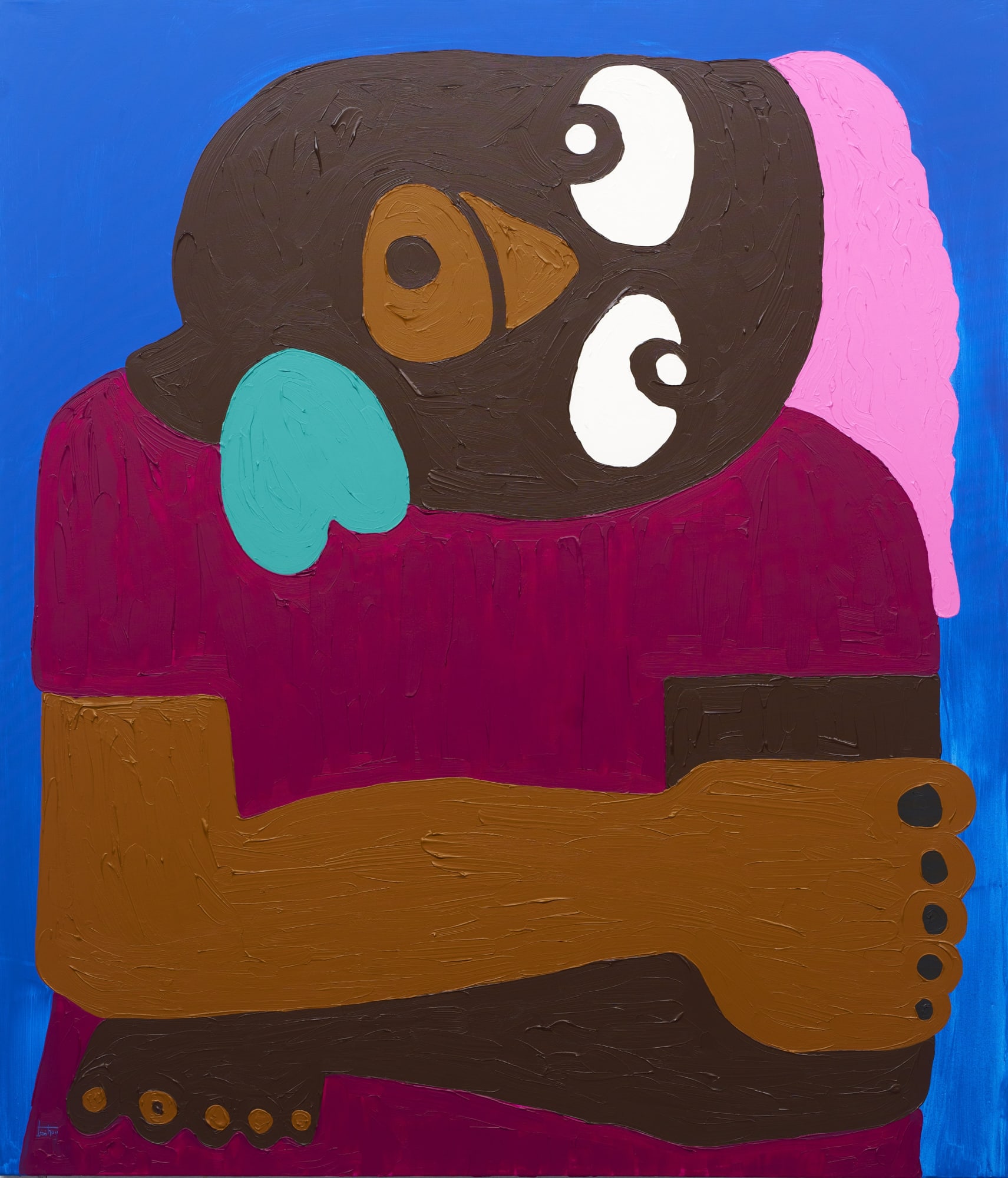 Isshaq Ismail Obaasima (Ideal lady), 2022 Acrylic on canvas, 177.8 x 152.4 cm / 70 x 60 in