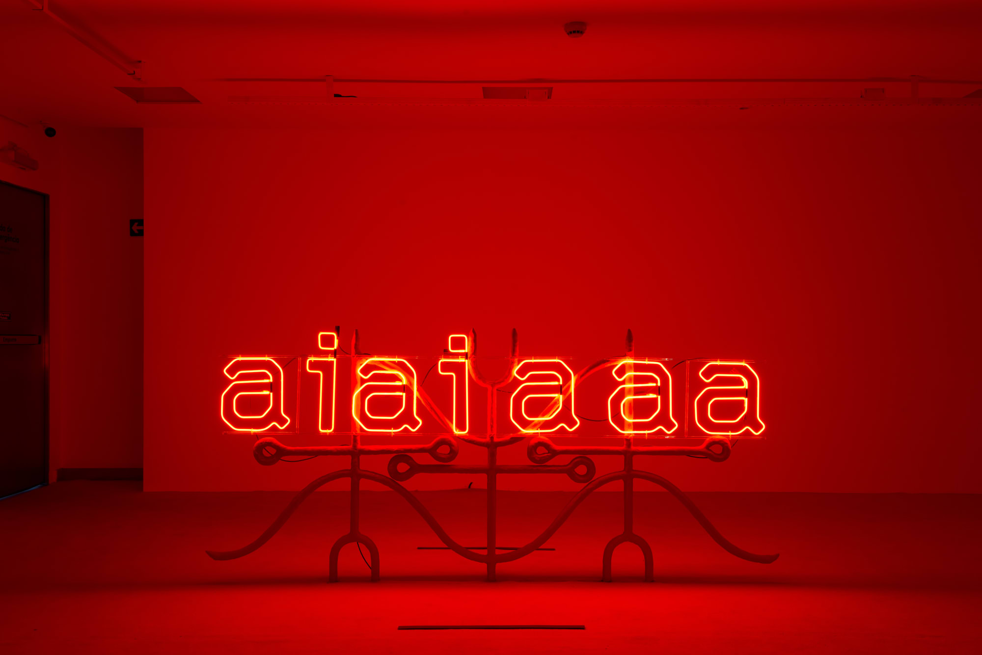 Ai Ai Aaa, 2021 Neon installation on terracota structure