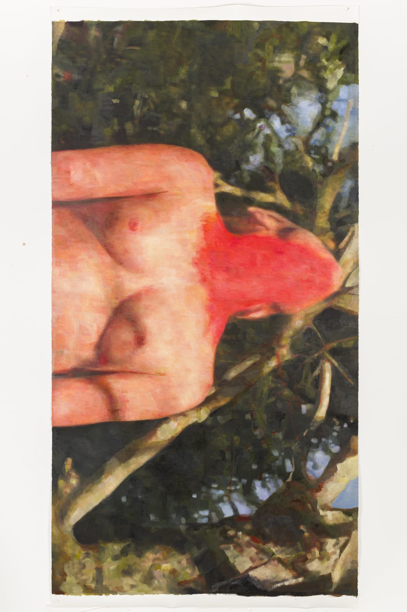 Pagan I, 2021 Oil on Arches paper on aluminum 94 x 50 inches (238 x 125 cm)