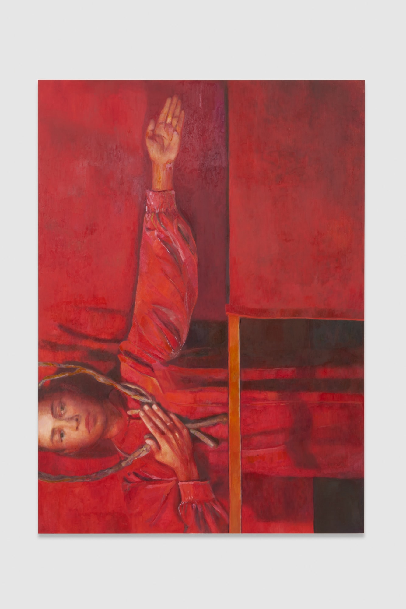 The deviant, 2022 Oil on Arches paper on aluminum 153 x 109 cm