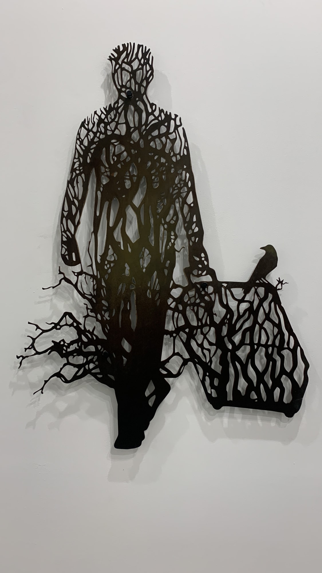 Khalil Chishtee "Footprints of Freedom” 36 x 25 x 1/8 Inches Metal 2024