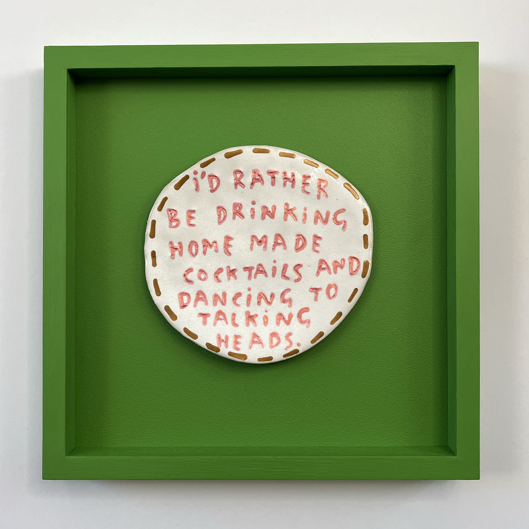 Dan Jamieson, I'd rather be drinking home made cocktails and dancing to talking heads. (S)