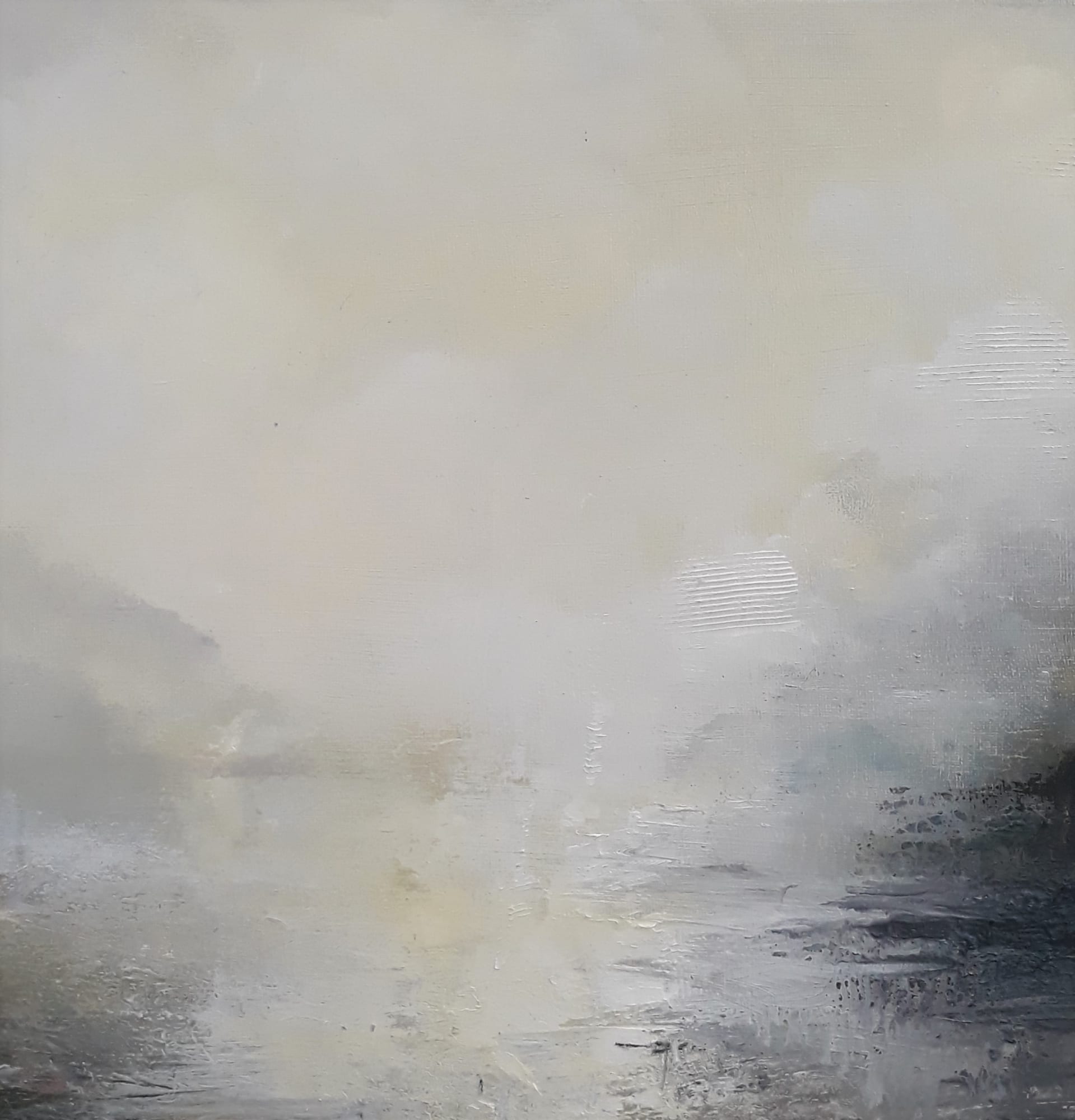 Gareth Edwards, Sun Bleached Cove, oil on canvas, 40 x 40 cm, 2021