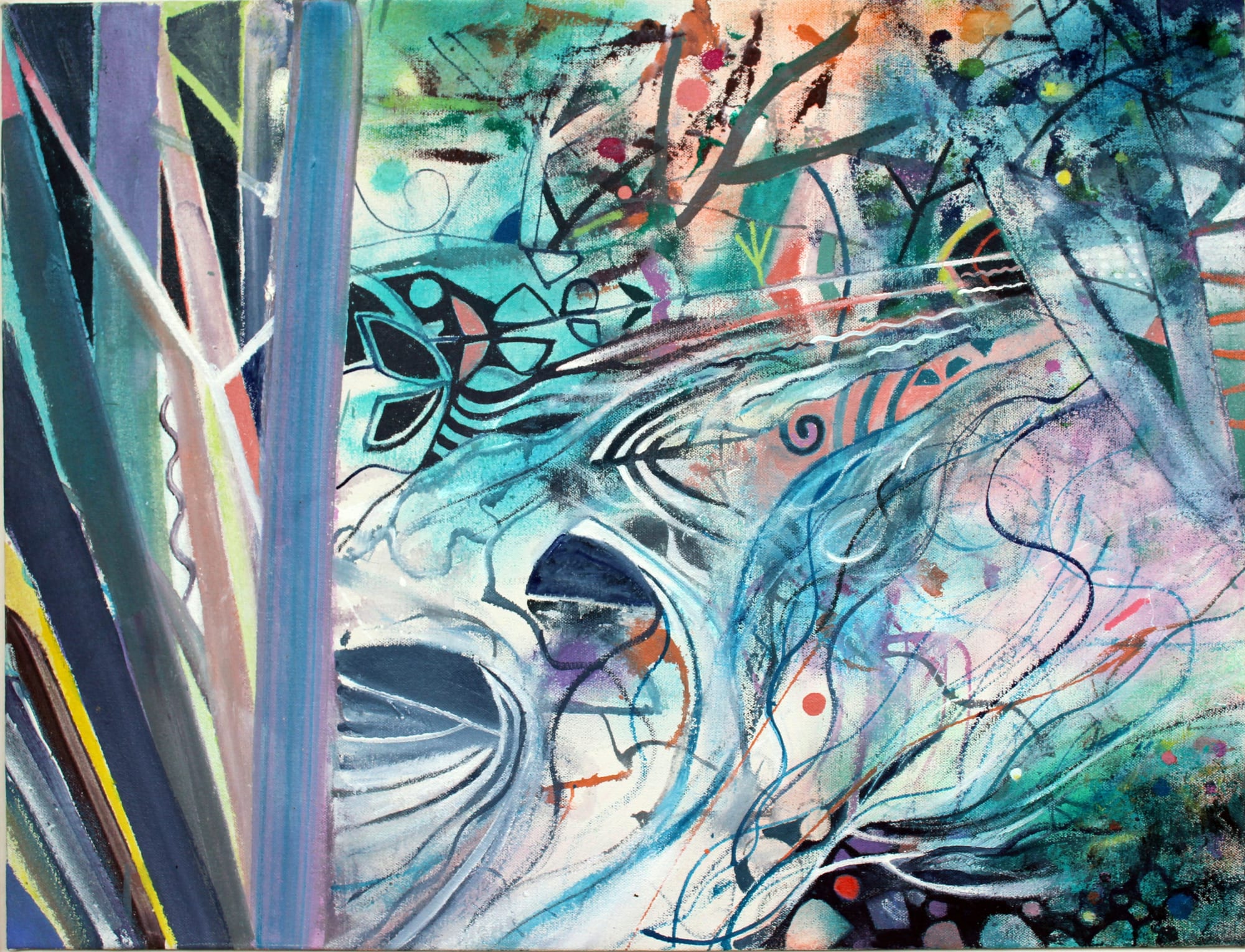 David Wiseman Where Glimmering Pebbles Lie Acrylic on Canvas 55 x 42 cm £700