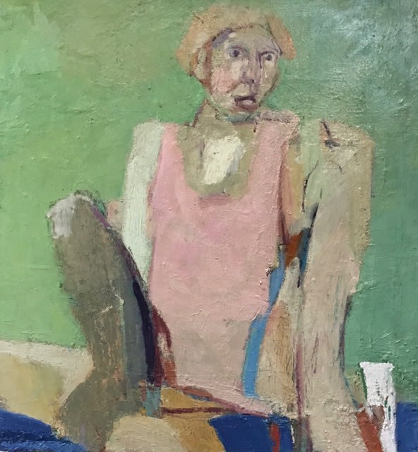 Pink Dress II, Original Oil Painting by artist Arthur Neal NEAC, Linden Hall Studio and Two Studios High Street Deal, Kent.