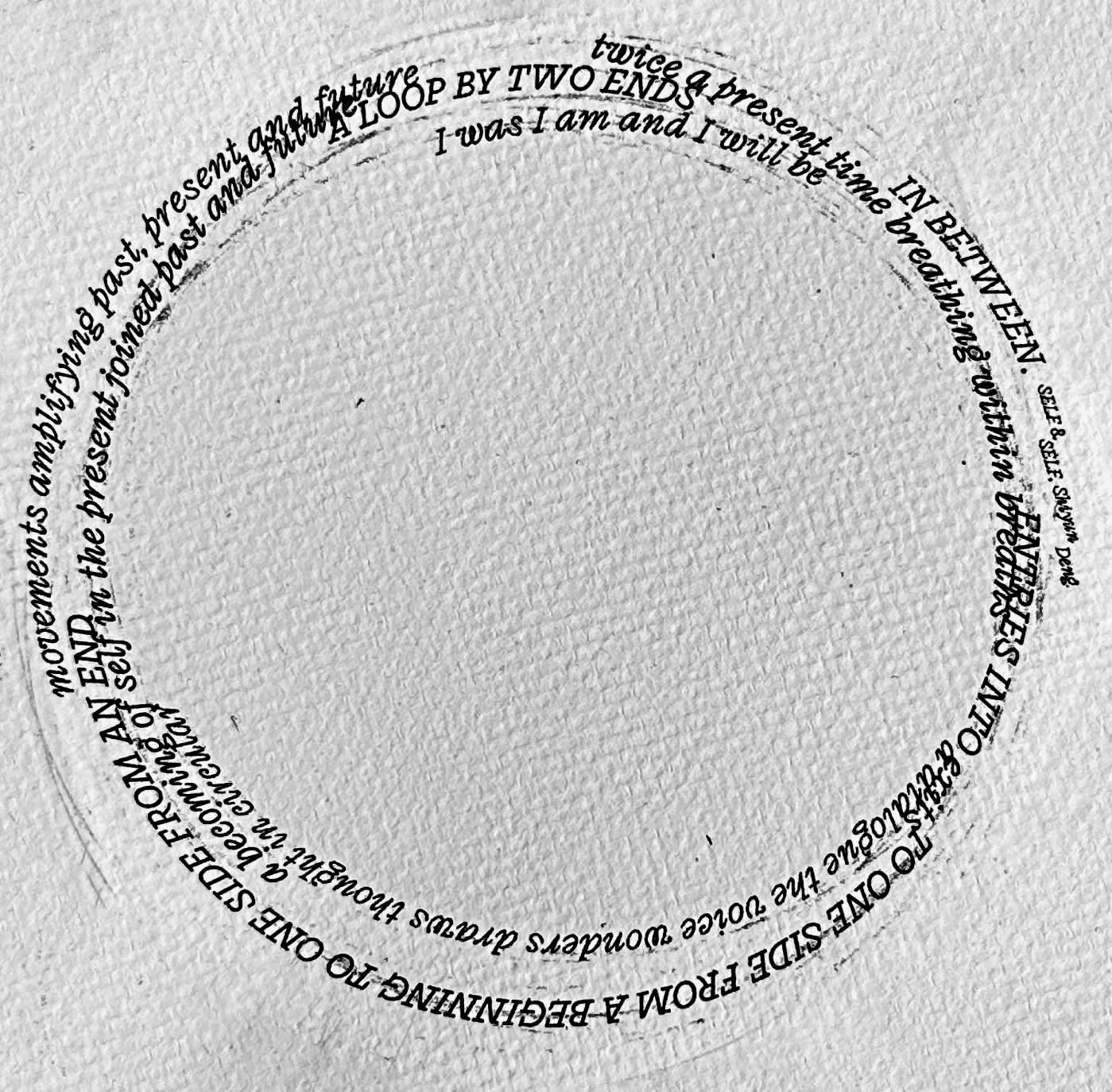 On Becoming, 2023. Writing for the performance piece “On Becoming”