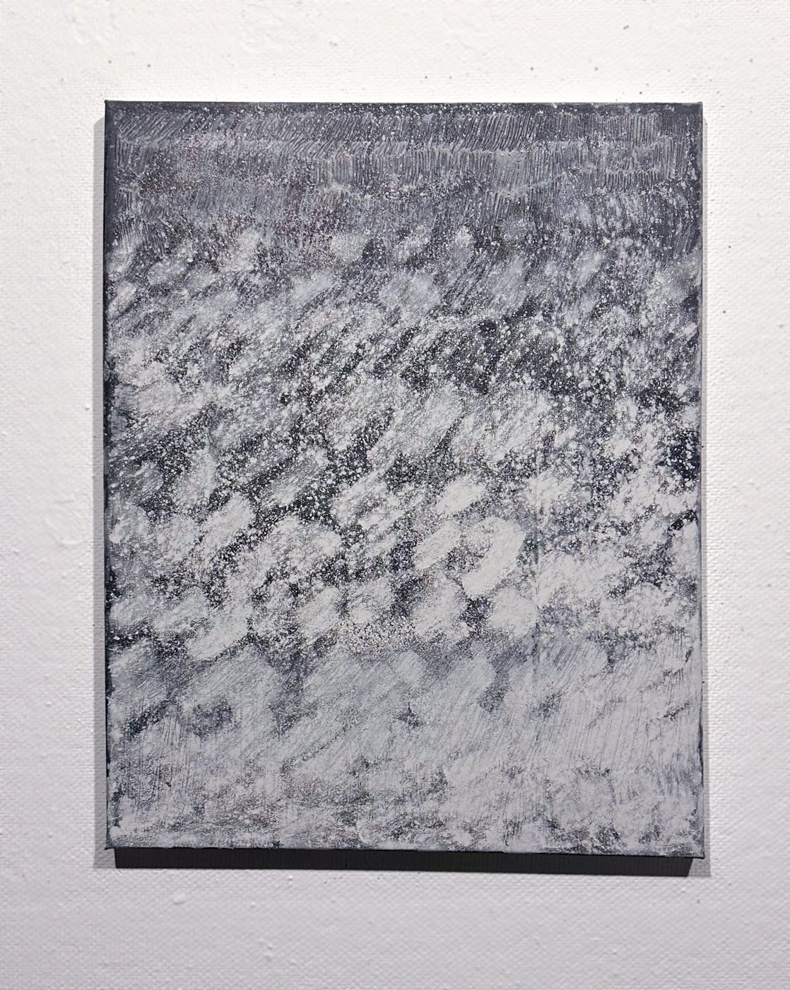 Write In, 2024. Sharpie, pastel, glue, index finger, Chinese bamboo pen on canvas; 16 x 20”