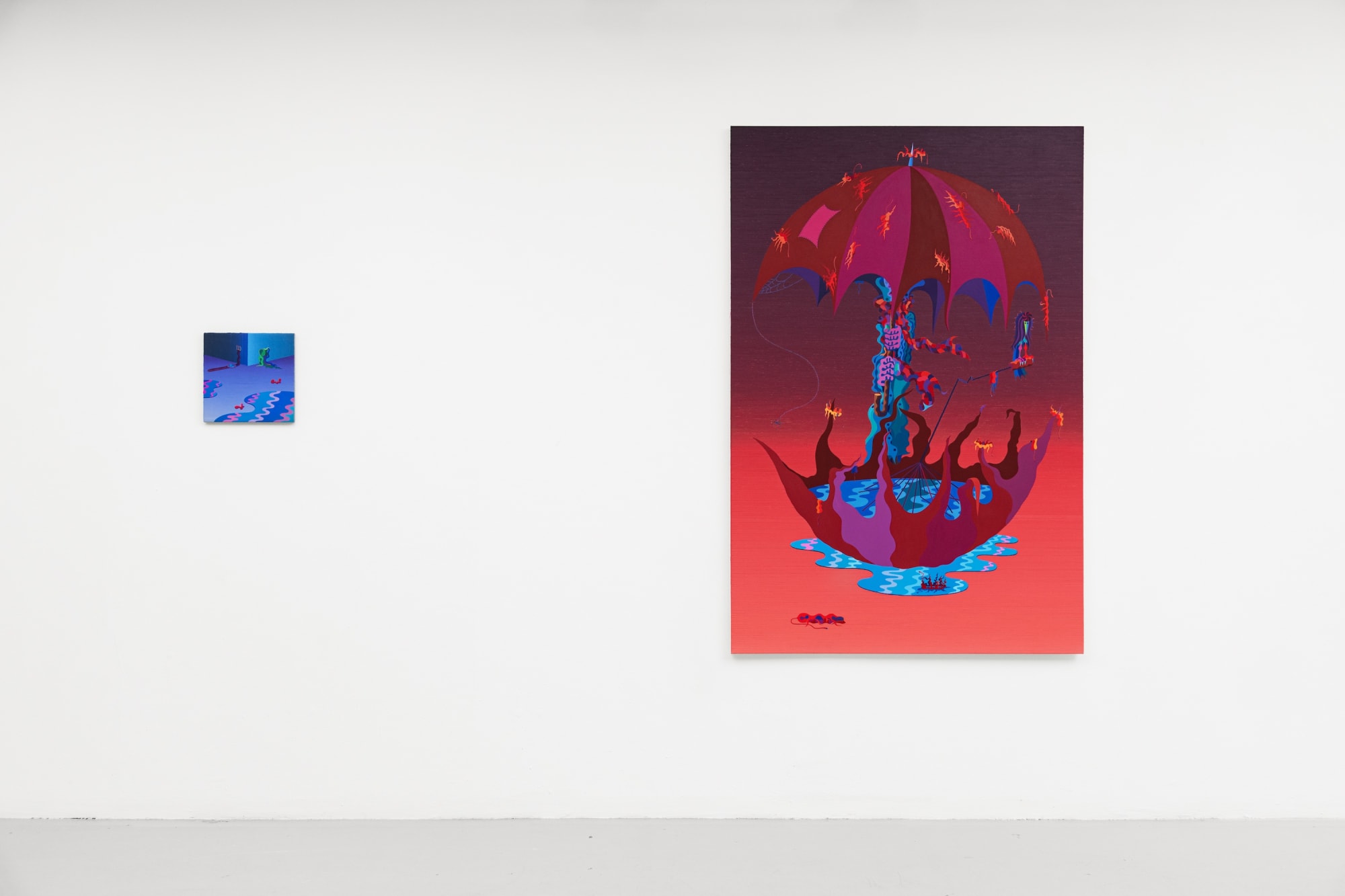 Installation of 2024 Painting/Printmaking MFA Thesis Exhibition