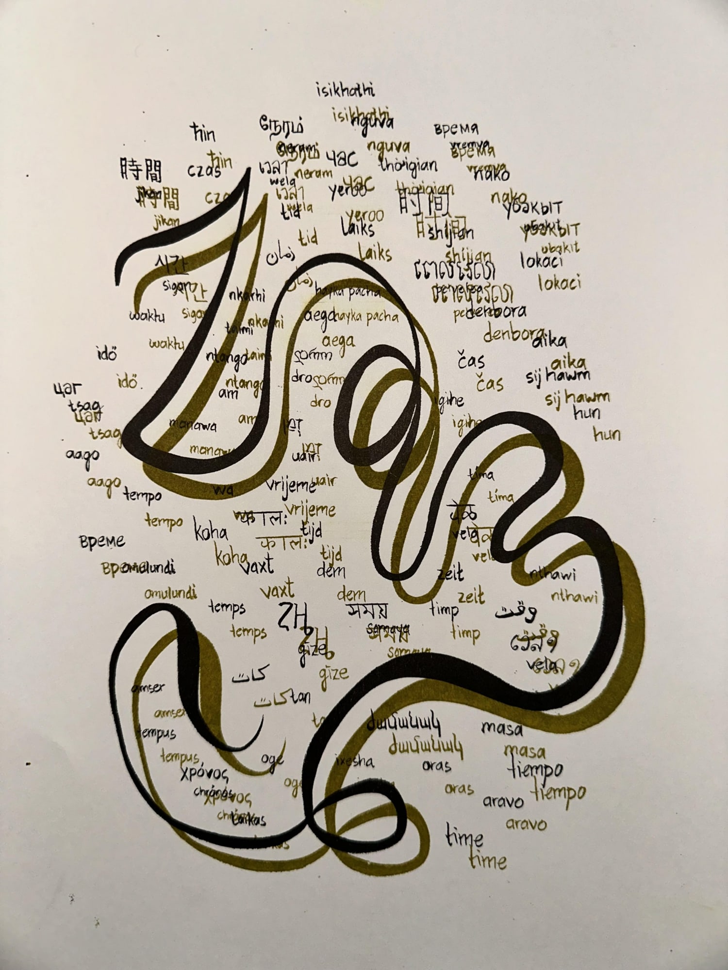 time in translation, riso print, 2024