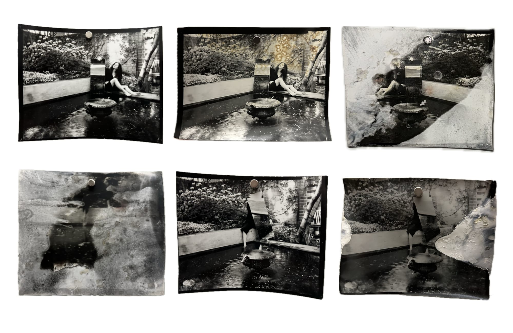 bending space, experiments with 4x5 silver gelatin contact prints, 2023