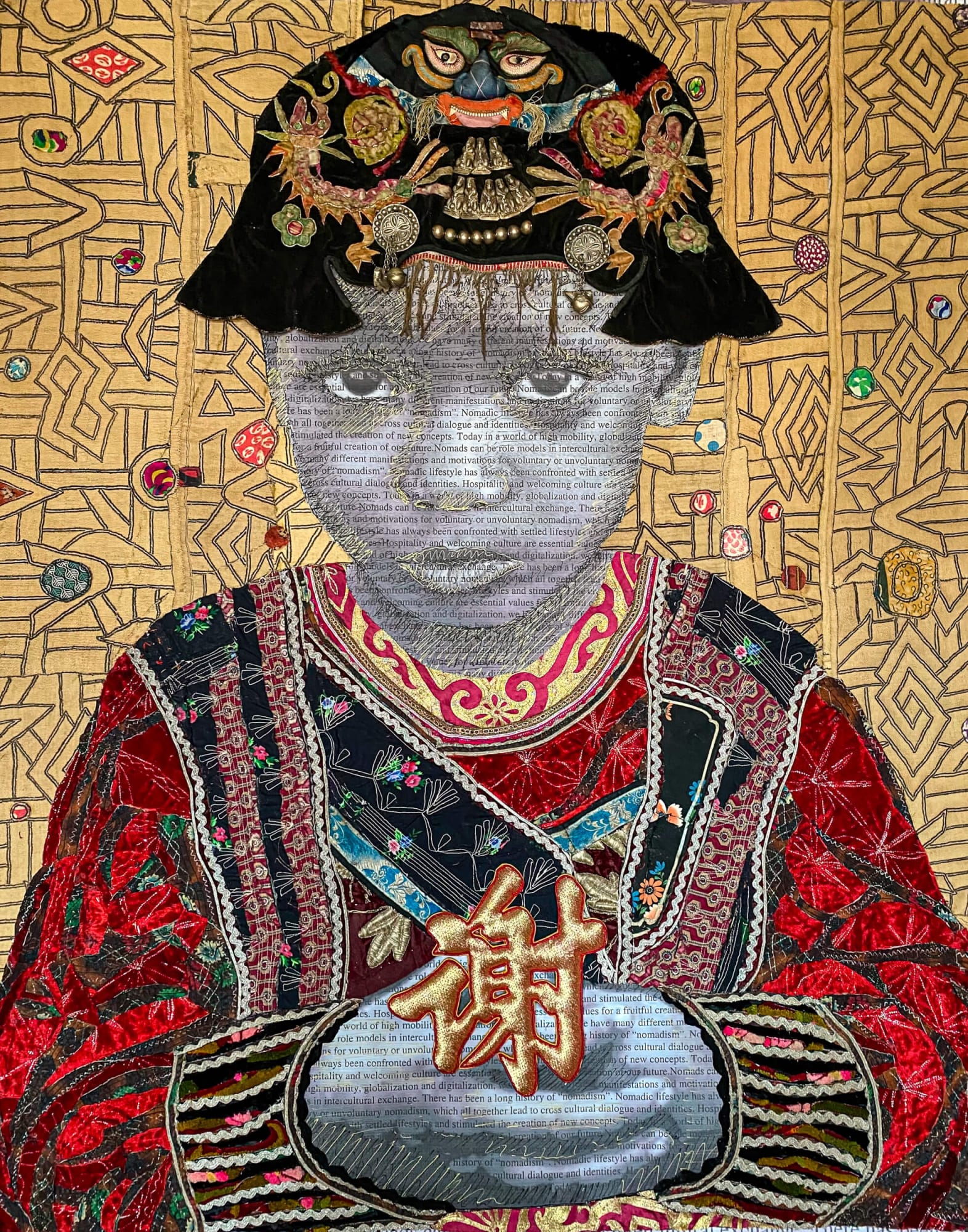 Marion Boehm - Gratitude - 2022 - 110cm H x 90cm W - Mixed media on canvas