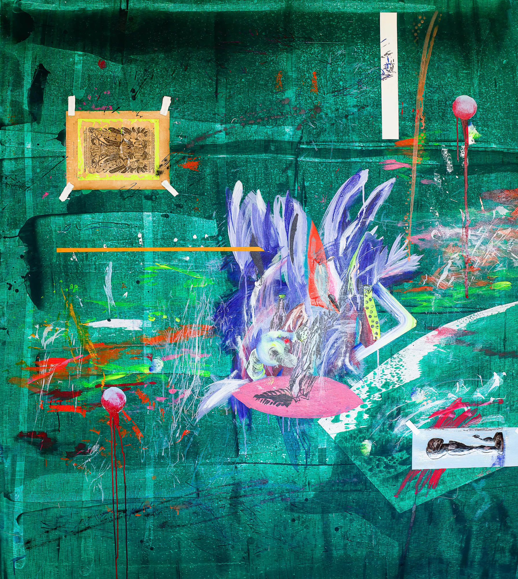 Untitled – 2020 – 180cm H x 170cm W - Mixed media on canvas