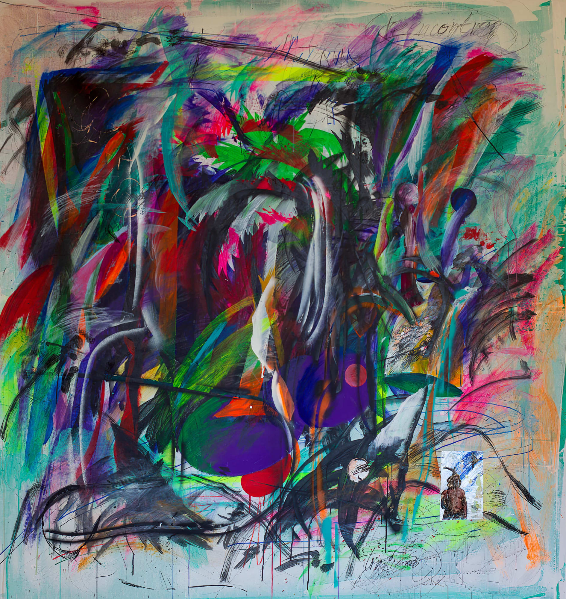 Ceremonia #1 - mixed media on canvas - 180X170 cm - 2020