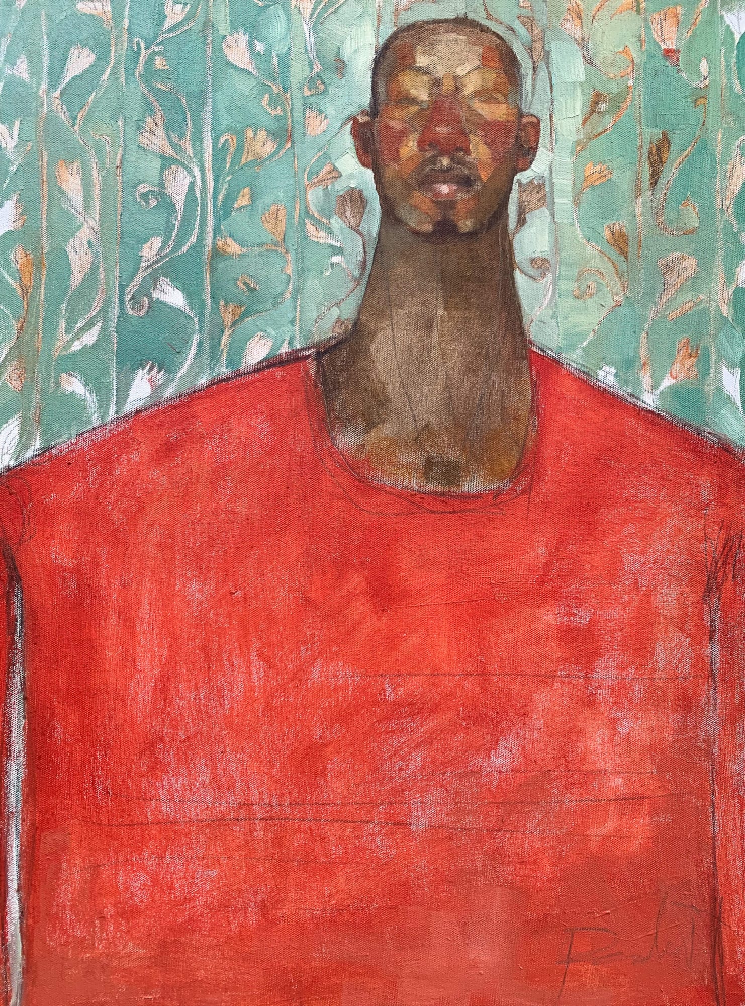 Olivia Mae Pendergast - Man in Gachie - 2018 - 61cm H x 46cm W - Oil on canvas