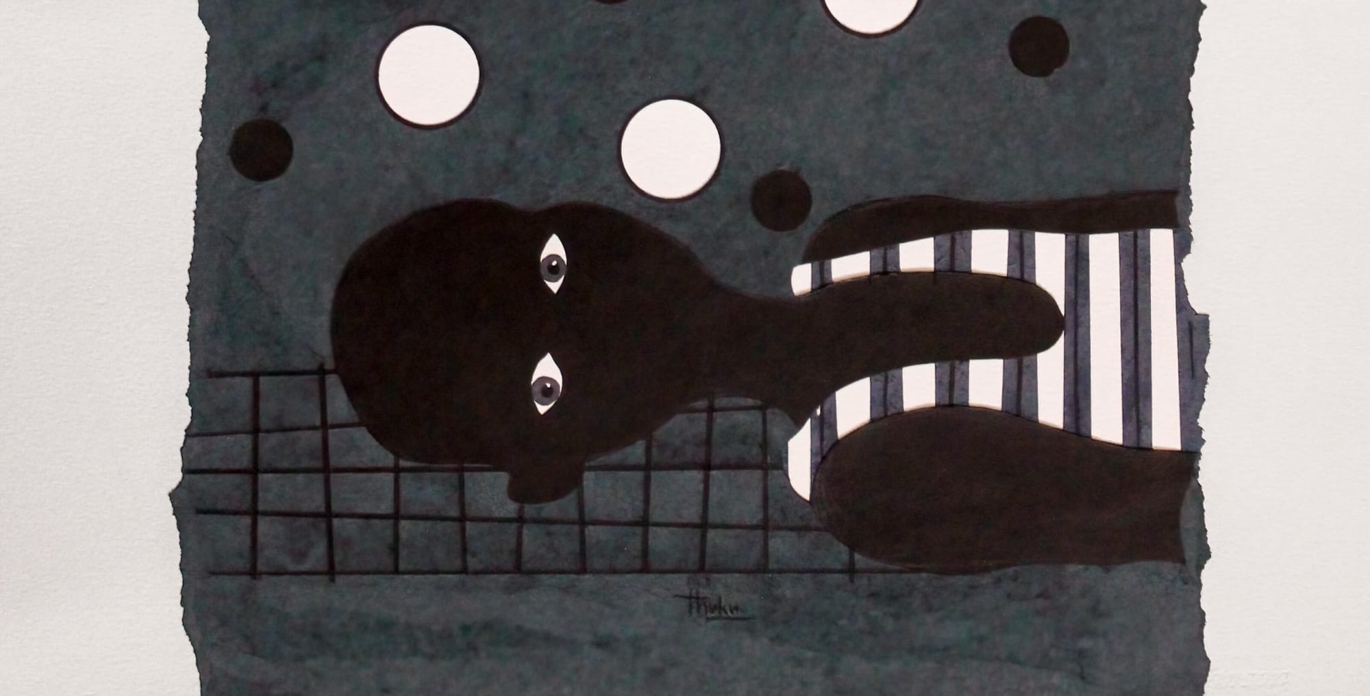 Untitled VIII(Empty Seats) 75x55cm Papercuts(Sgraffito) 2019