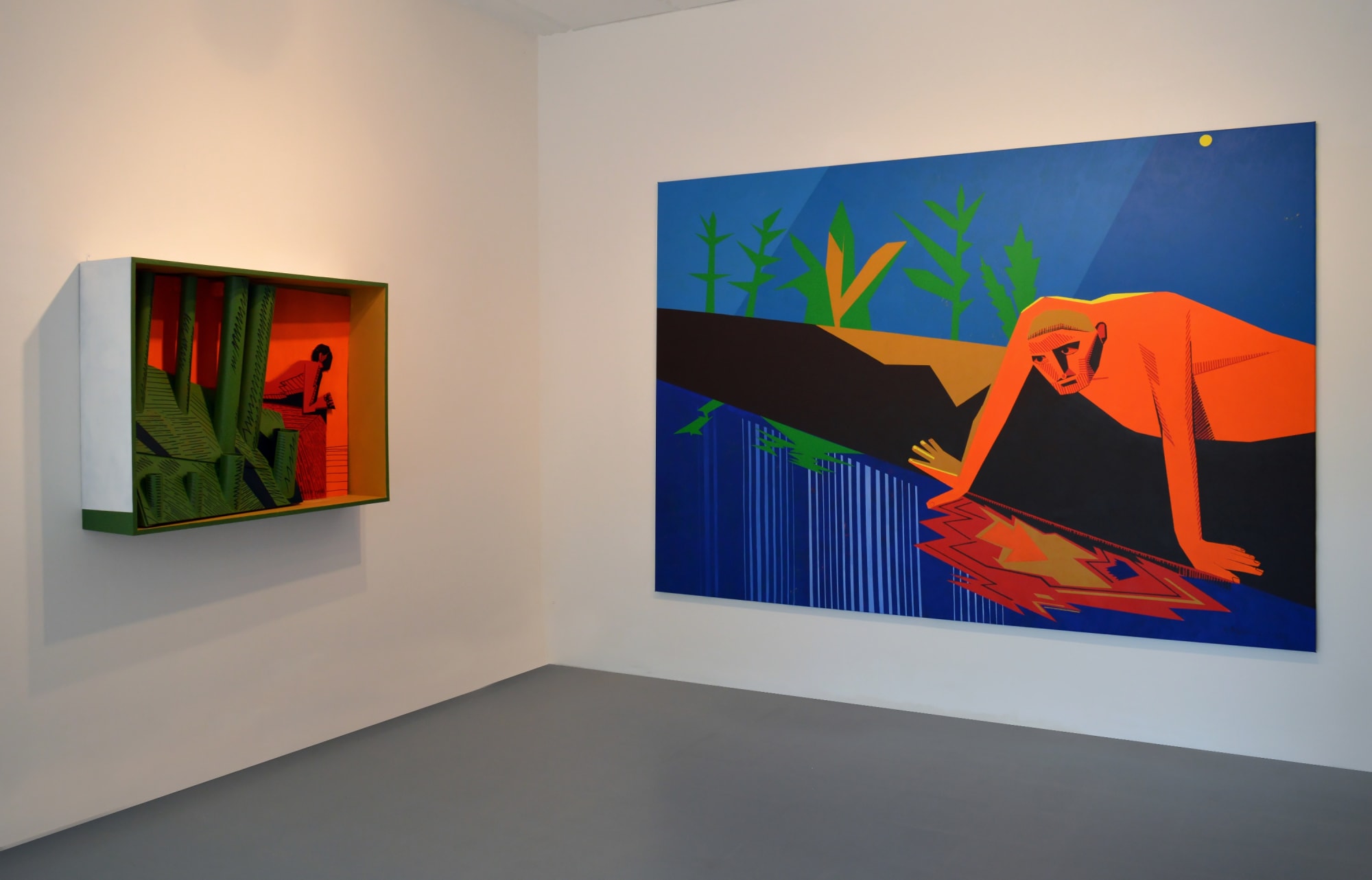 'Torrid Geometry' solo exhibition by Alexandru Radvan installation view at Anaid Art Gallery Berlin in 2016