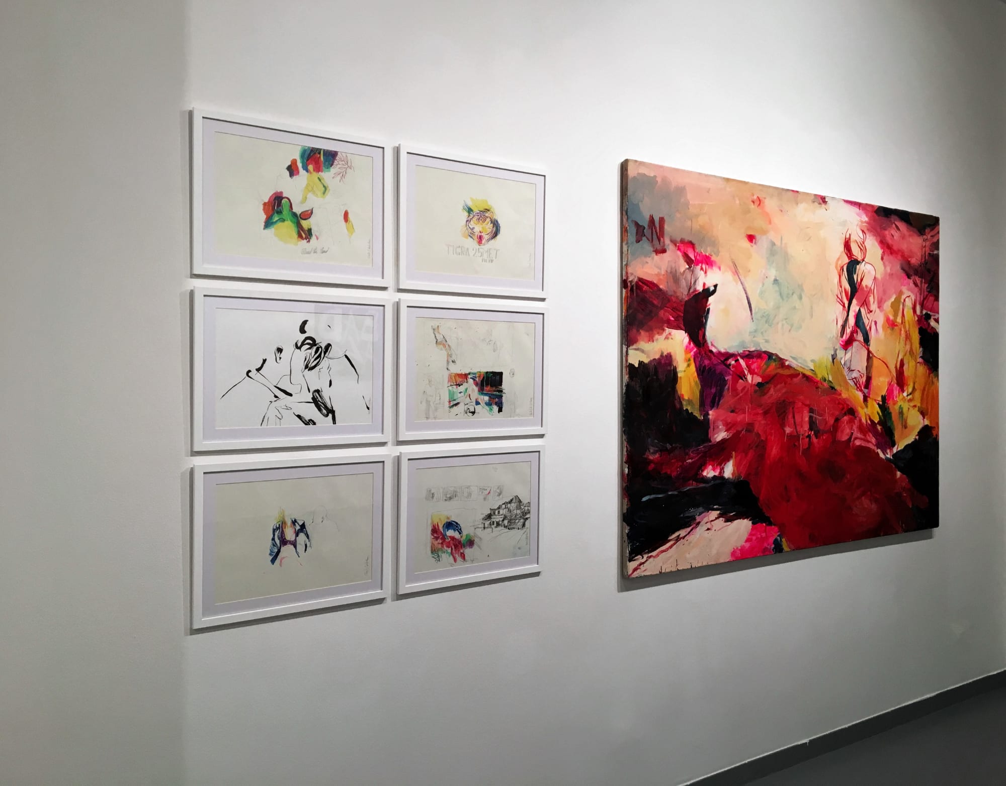 White Blood and Red Snow group exhibition at Anaid Art Gallery Berlin 2017 installation view