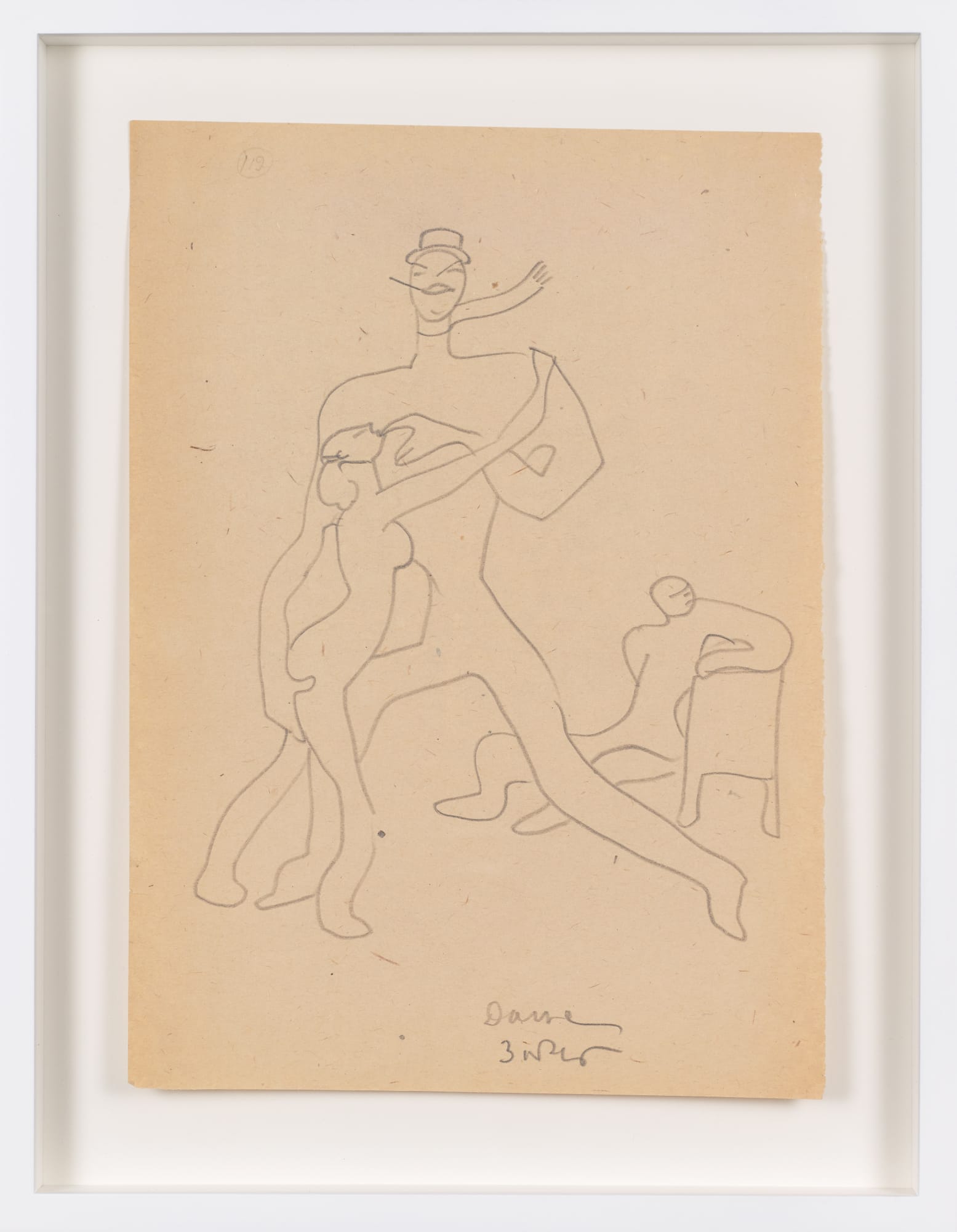 Sergei Eisenstein Untitled, 1945 Graphite on paper 33 x 21,6 cm Framed
