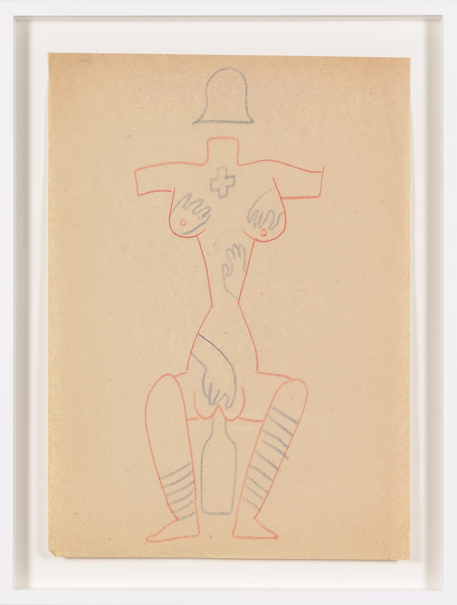 Sergei Eisenstein Untitled, c. 1930s-1940s Colour pencil on paper 44 x 28 cm Framed