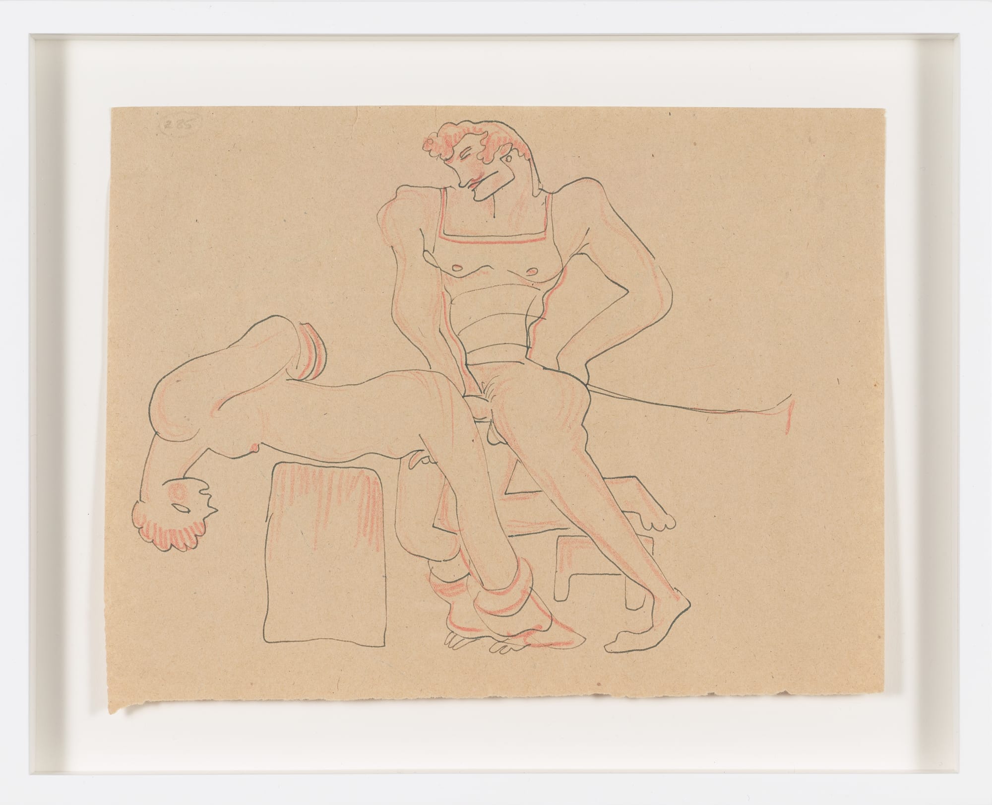 Sergei Eisenstein Untitled, c. 1930s-1940s Colour pencil on paper 22,5 x 28,7 cm Framed