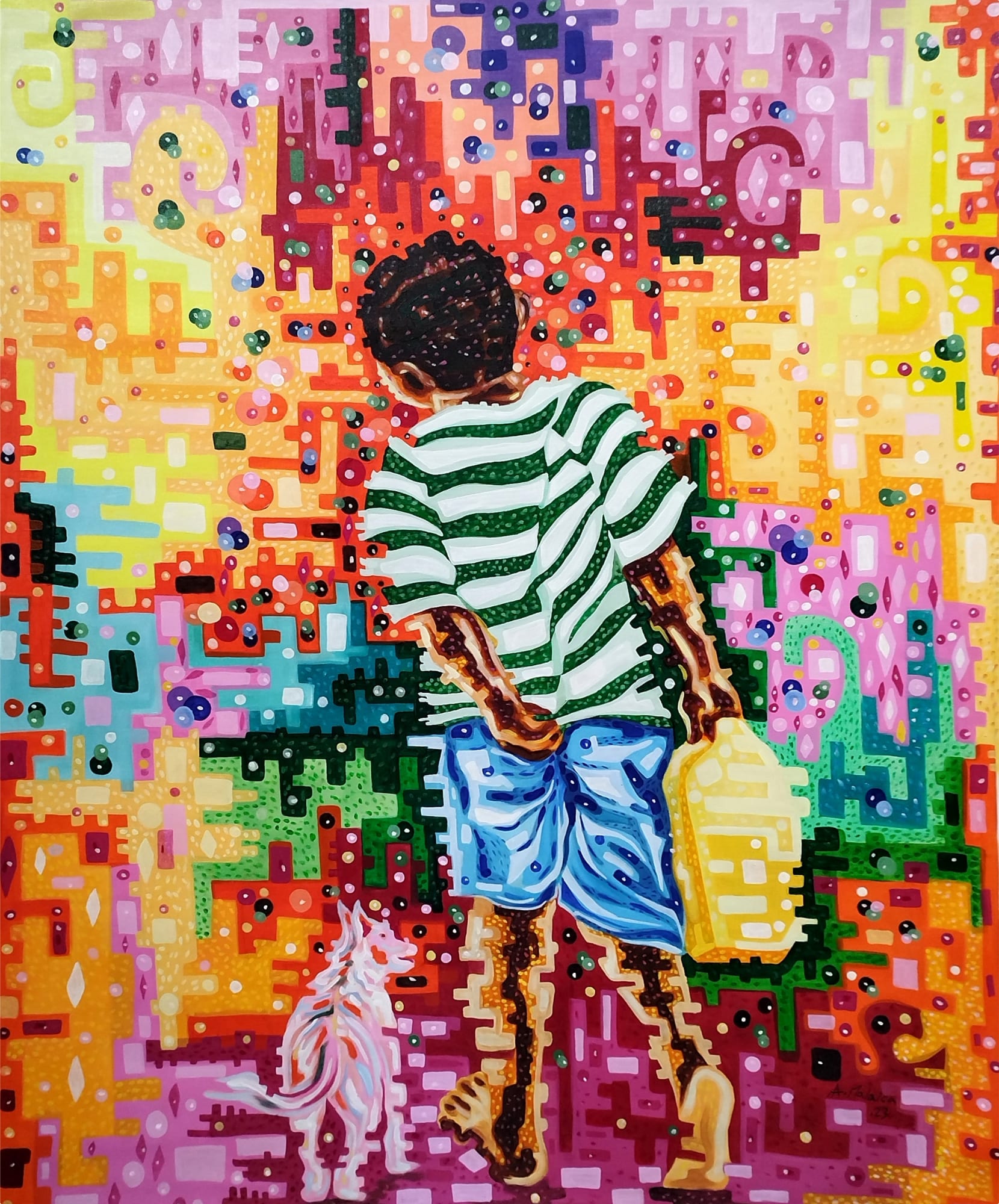 ALCIDES MALAIKA "Sem Água", 2023 Acrylic on canvas 117 x 141 cm